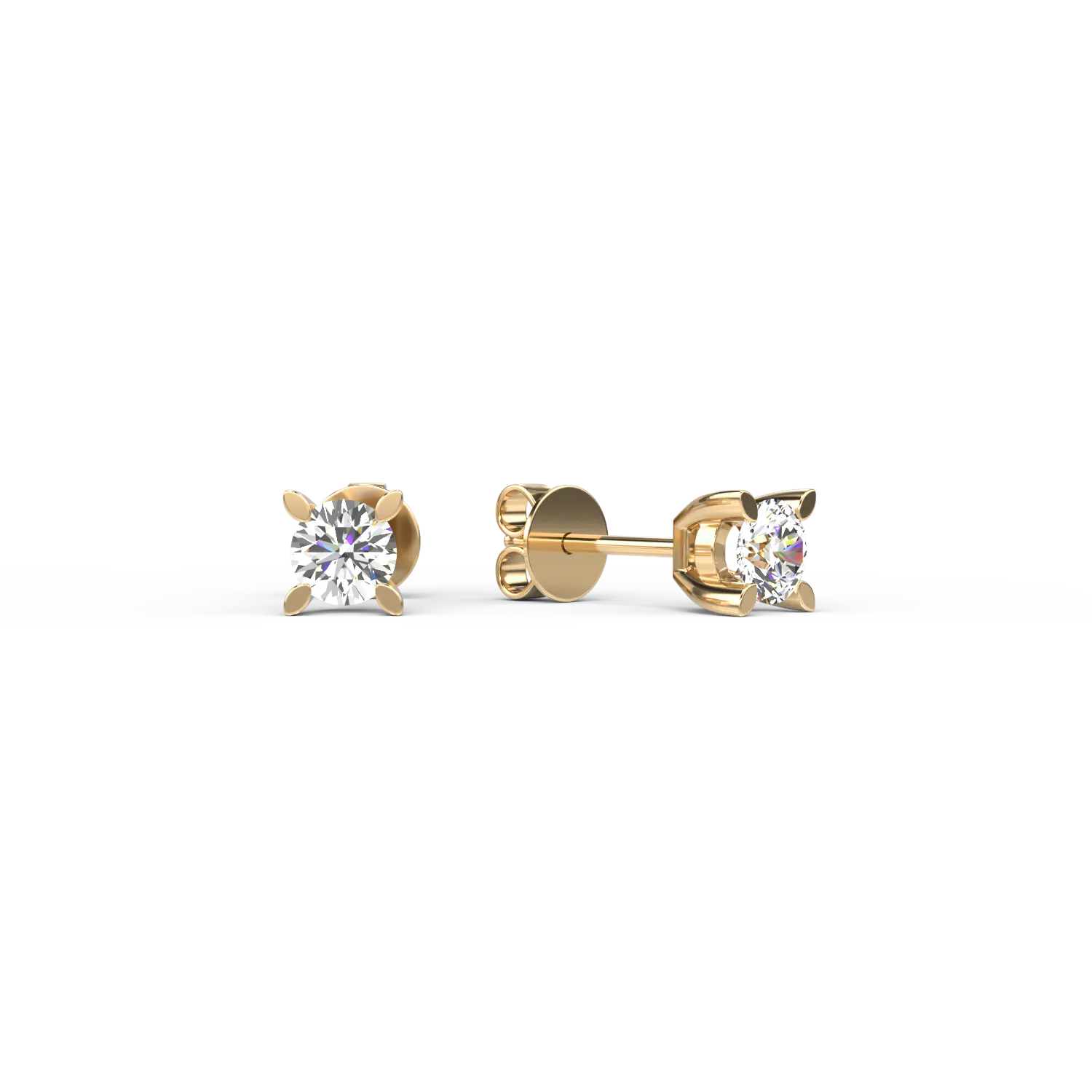 Обеци от 18K жълто злато с 0.8ct диаманти