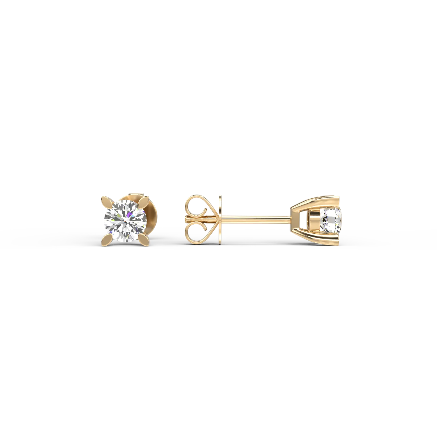 Обеци от 18K жълто злато с 0.8ct диаманти