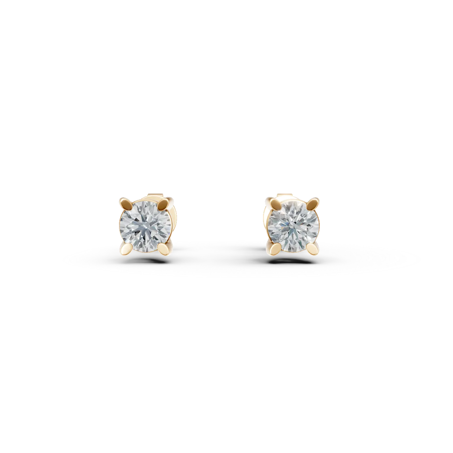 Cercei din aur galben cu diamante de 0.8ct