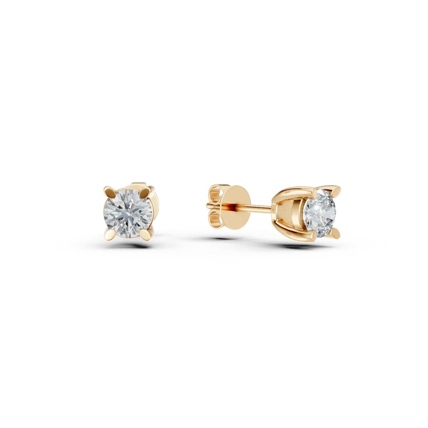 Teilor Cercei din aur galben cu diamante de 0.8ct