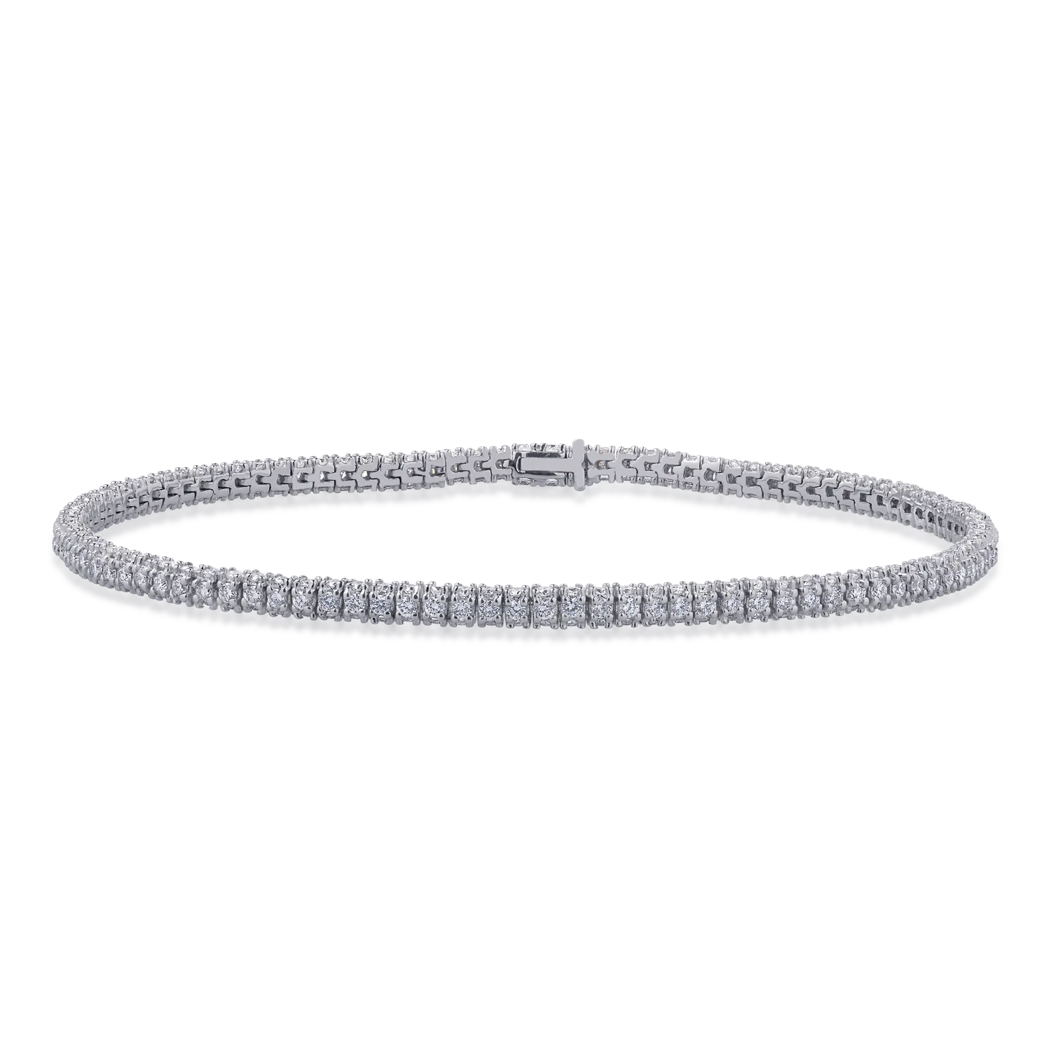 18K white gold tennis bracelet with 3.047ct diamonds