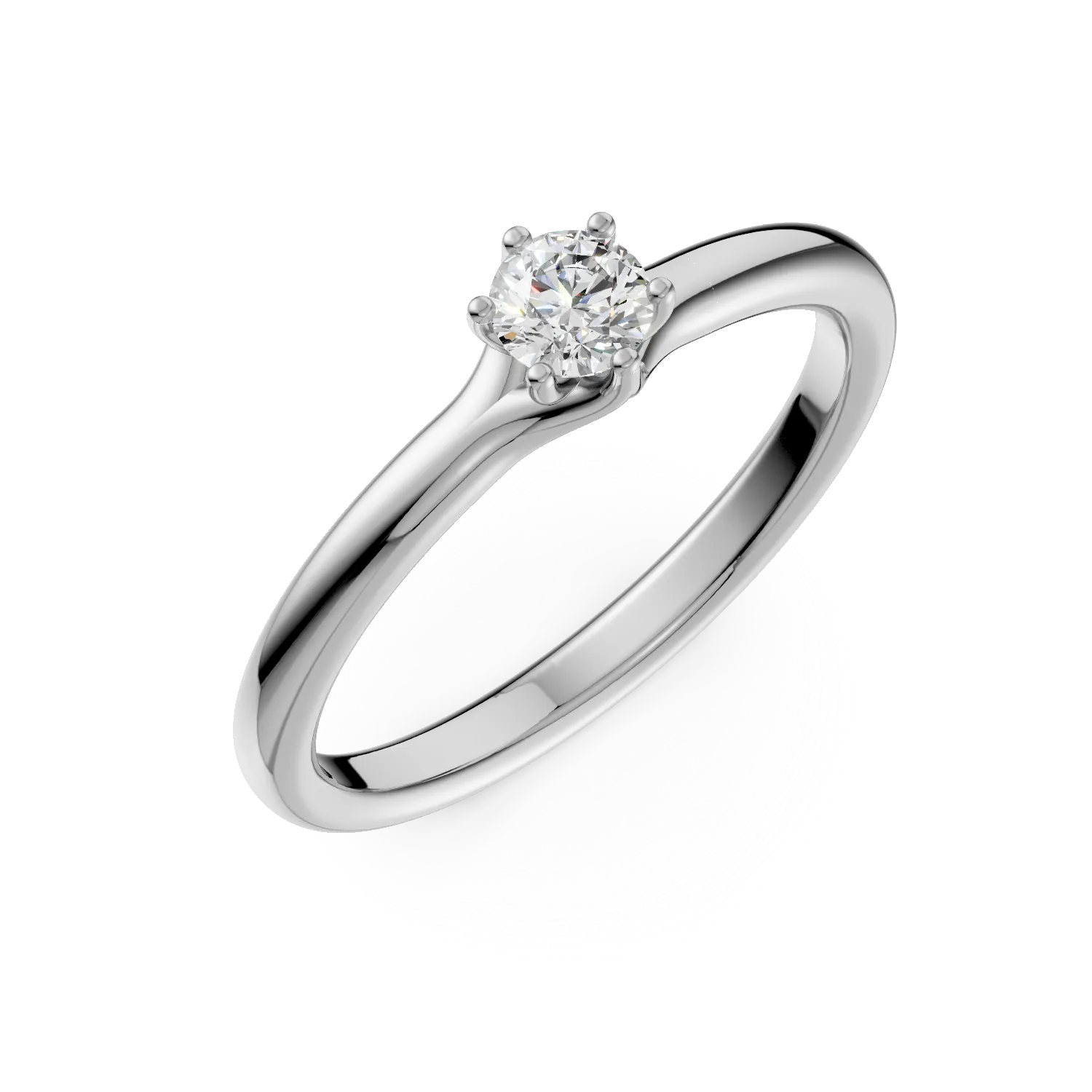Inel de logodna din platina cu un diamant solitaire de 0.195ct-123067