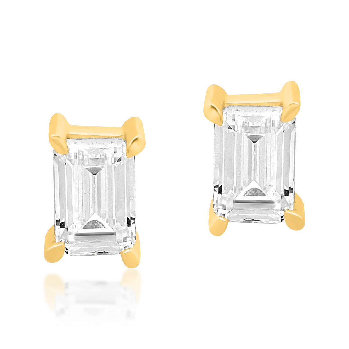 14K yellow gold earrings-2307