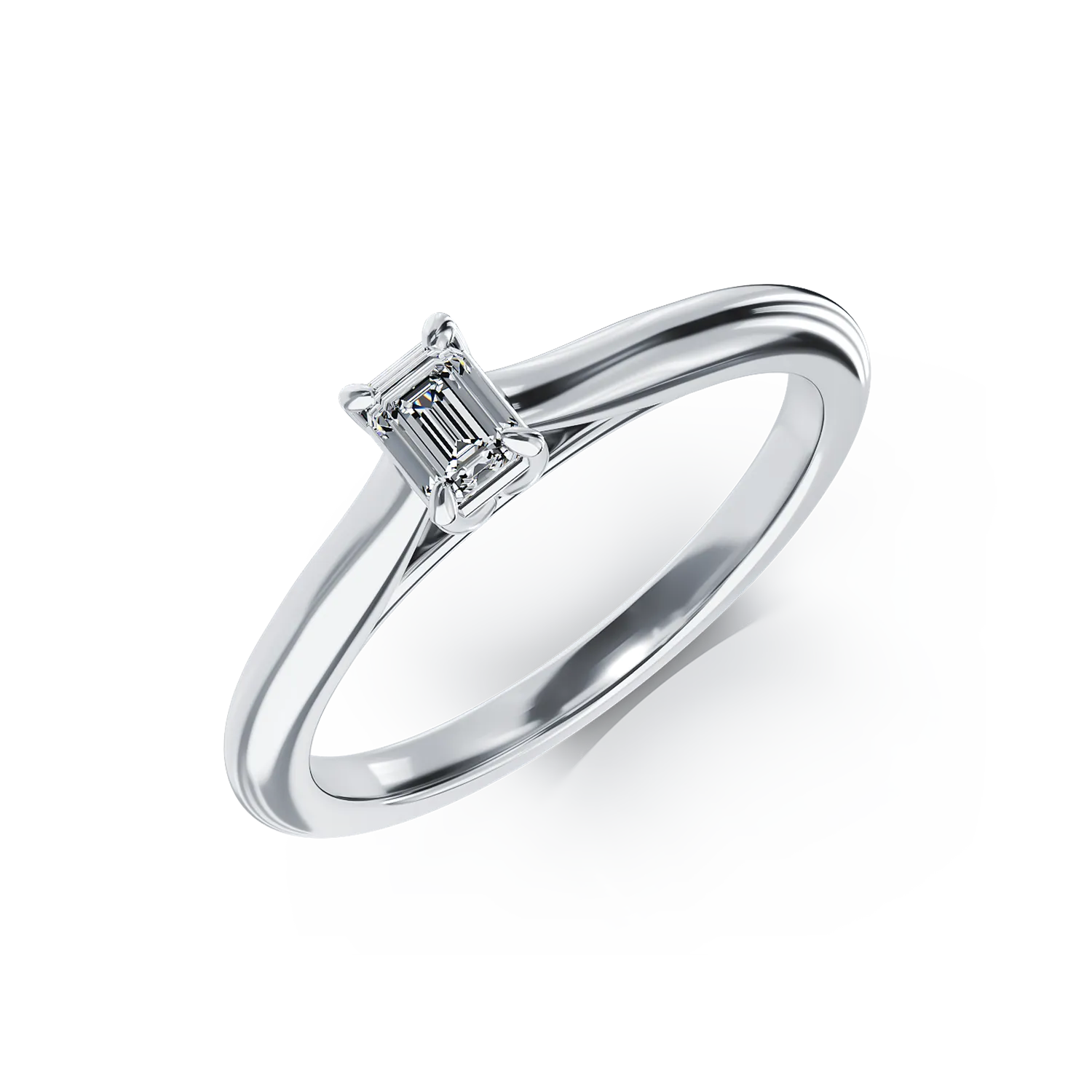 Platina eljegyzési gyűrű 0.19ct szoliter gyémánttal