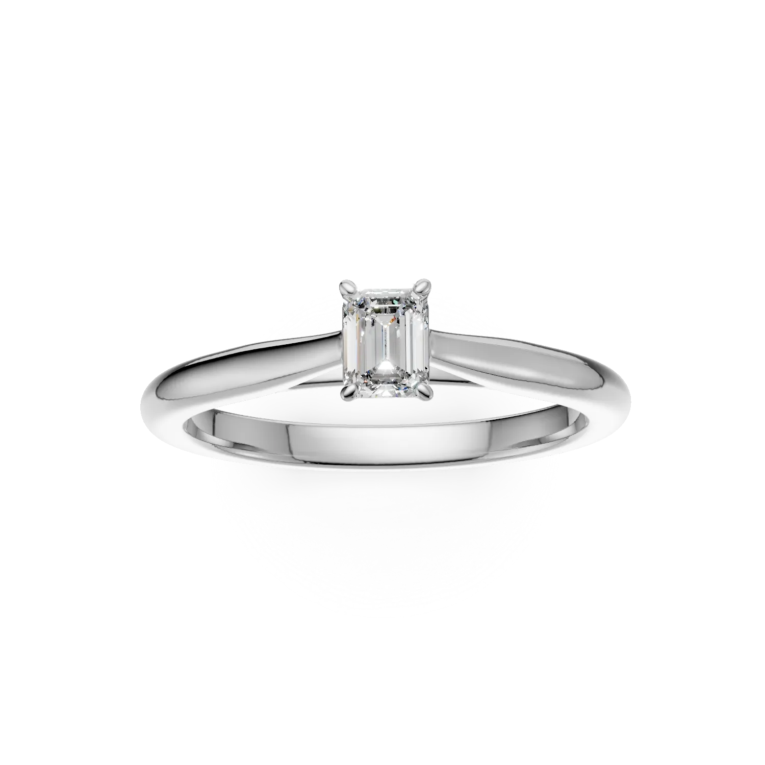 Inel de logodna din platina cu un diamant solitaire de 0.26ct