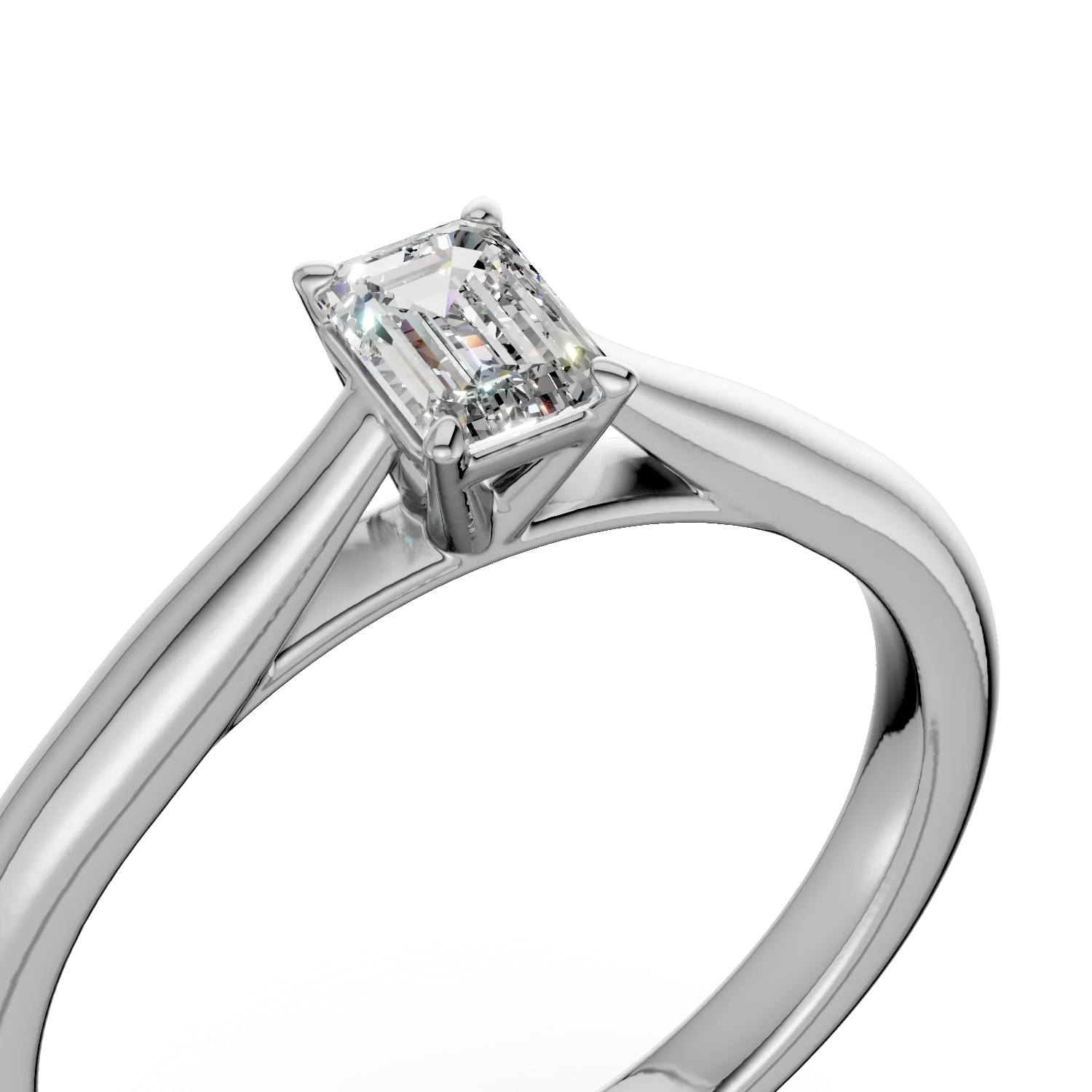 Inel de logodna din platina cu un diamant solitaire de 0.26ct