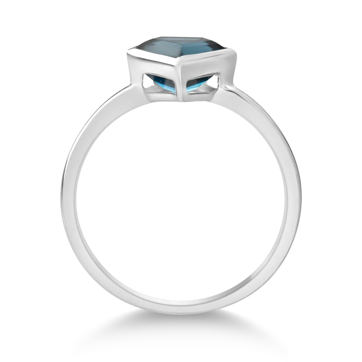 Inel din aur alb cu topaz london blue de 1.56ct