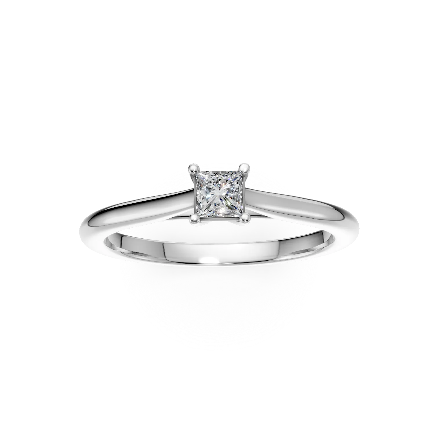 Inel de logodna din platina cu un diamant solitaire de 0.2ct