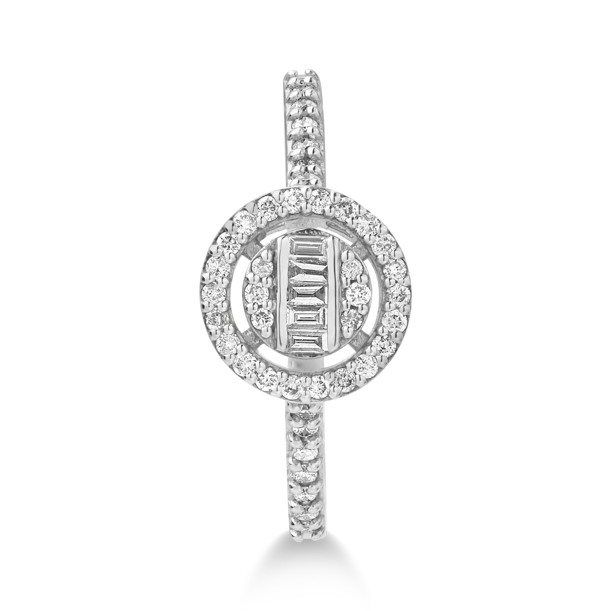Inel din aur alb de 18K cu diamante de 0.36ct