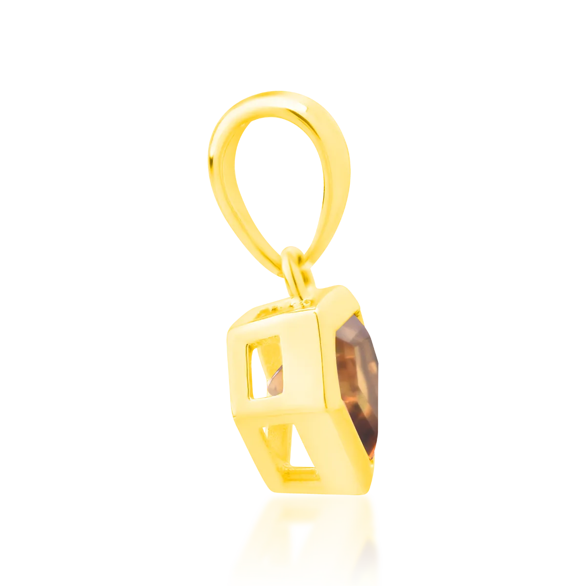 18K yellow gold pendant with 0.538ct citrine