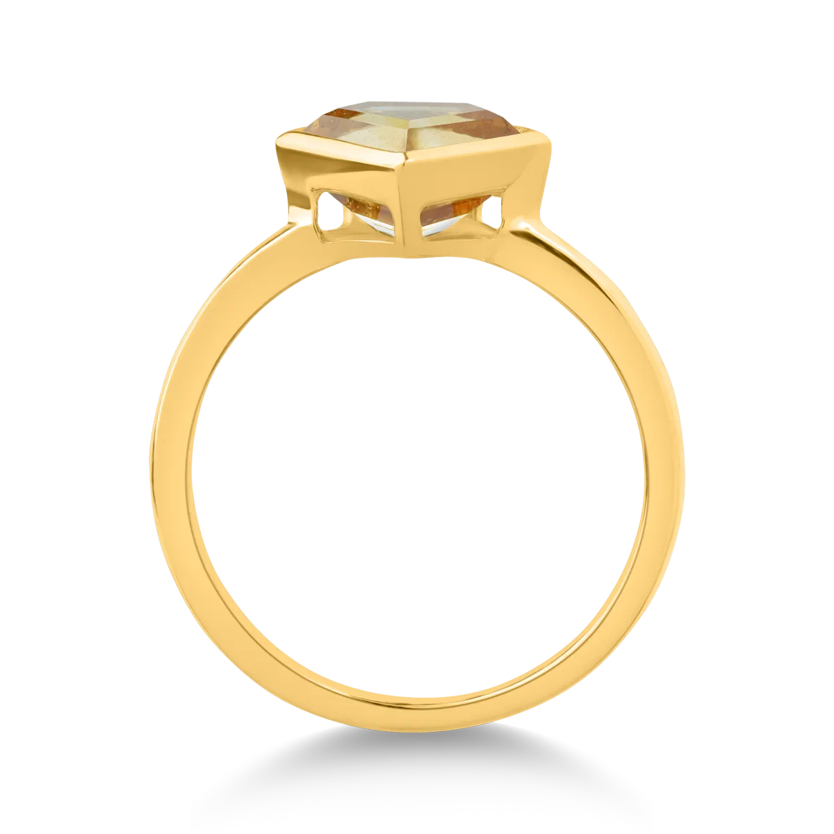 18K yellow gold ring with 1.222ct citrine
