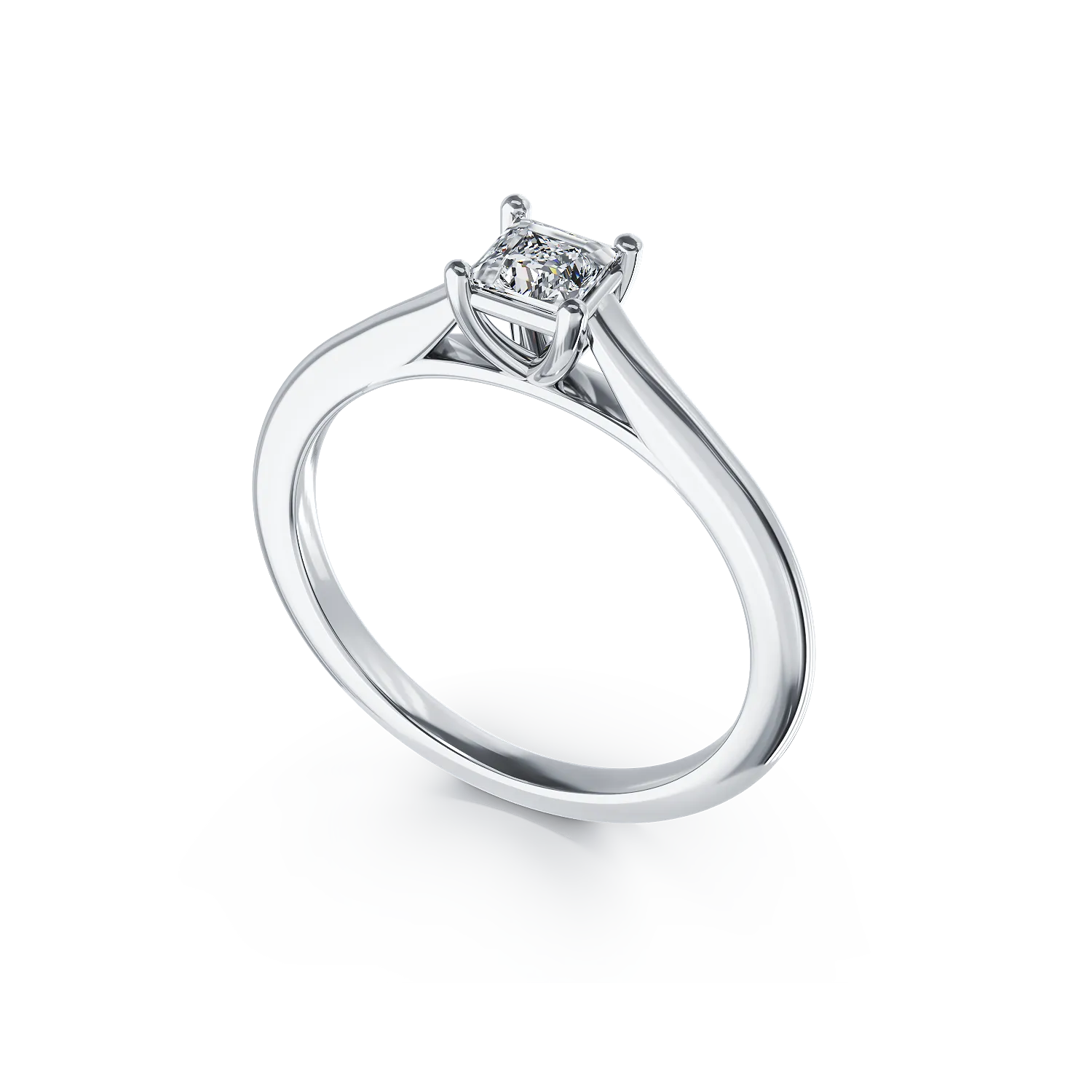 Platynowy pierścionek zaręczynowy z brylantem w pasjansie 0.33ct