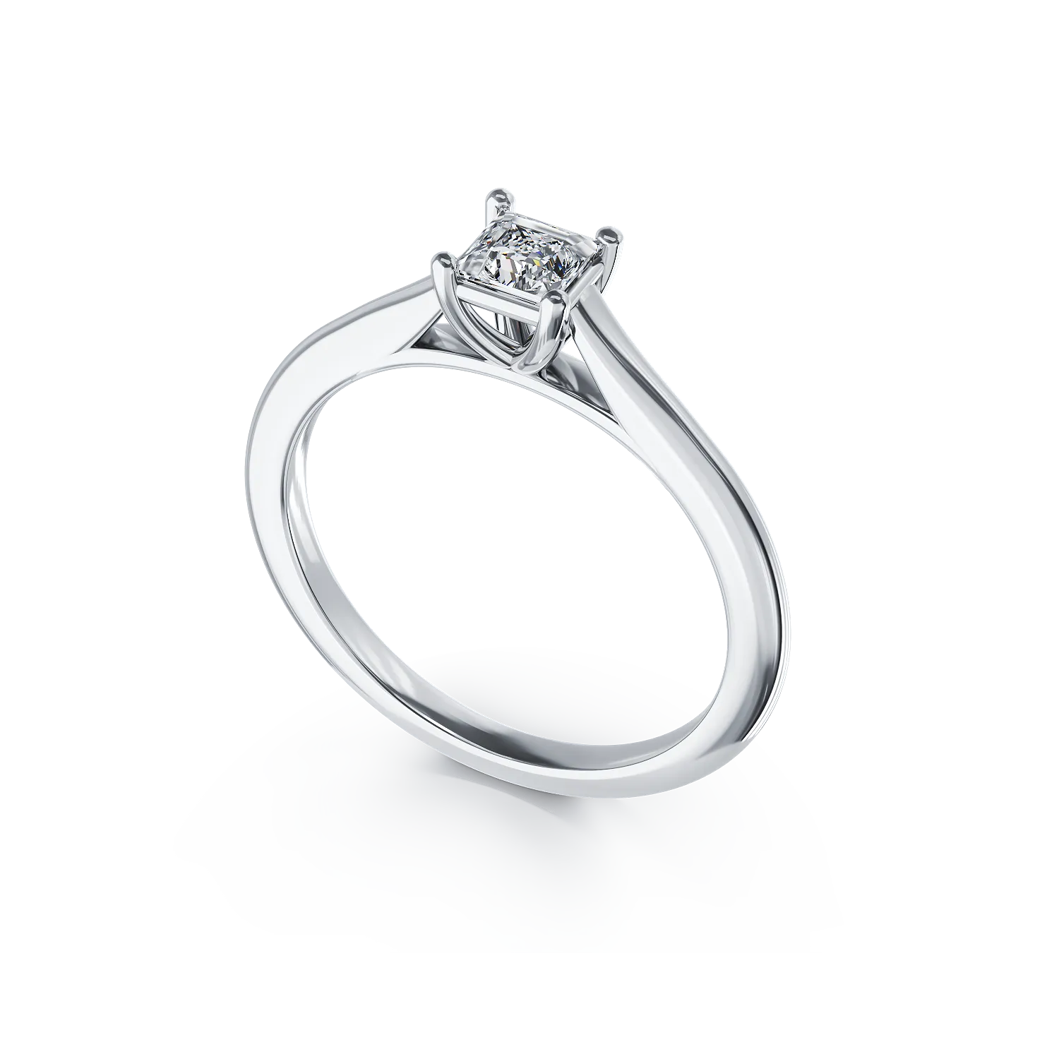 Inel de logodna din platina cu un diamant solitaire de 0.33ct