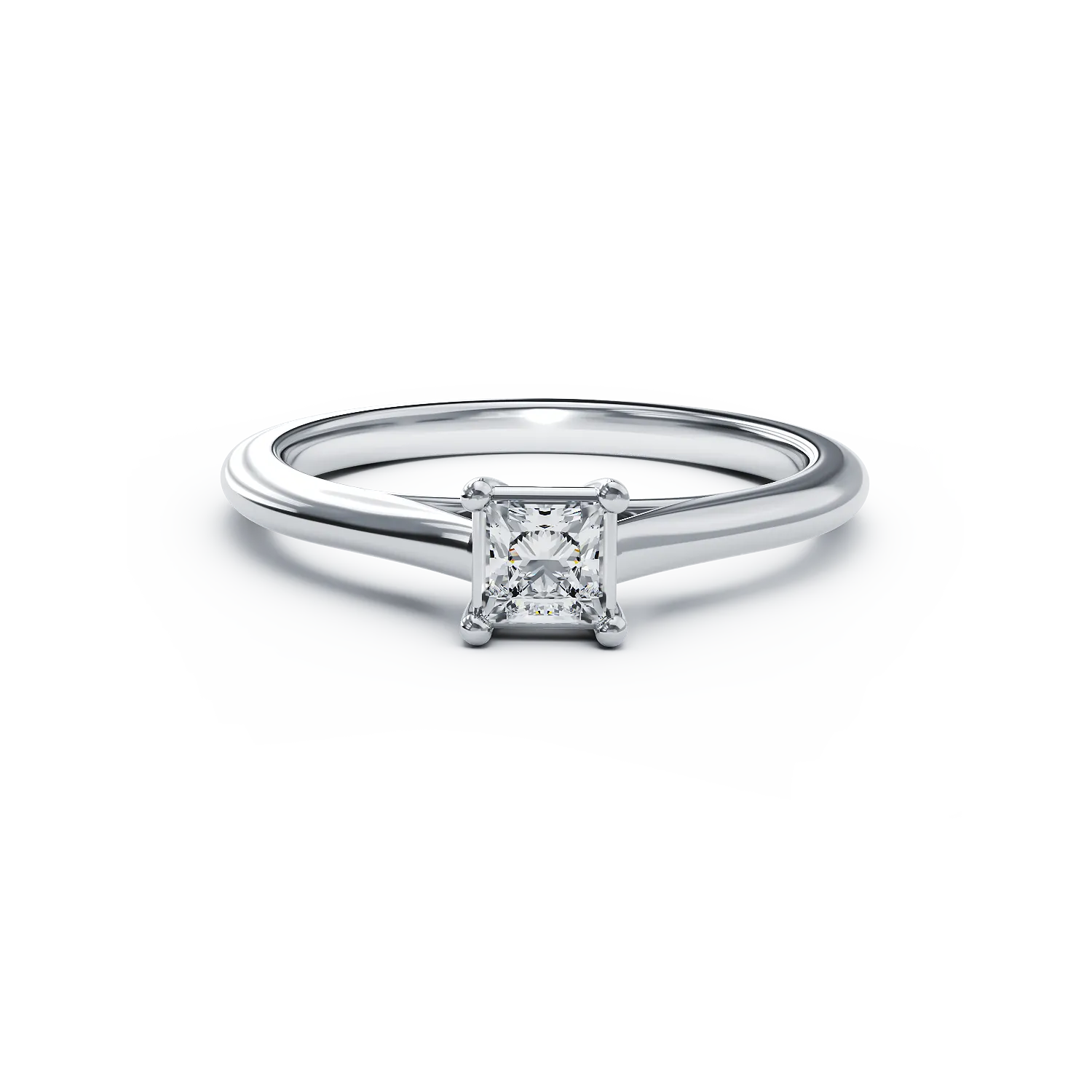 Inel de logodna din platina cu un diamant solitaire de 0.33ct