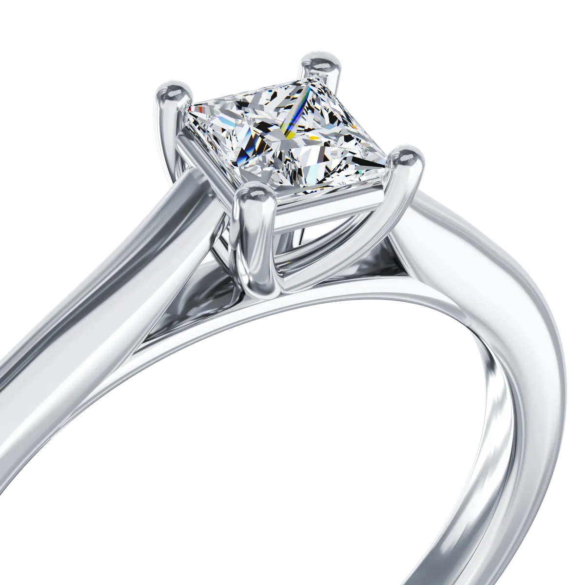 Inel de logodna din platina cu un diamant solitaire de 0.33ct