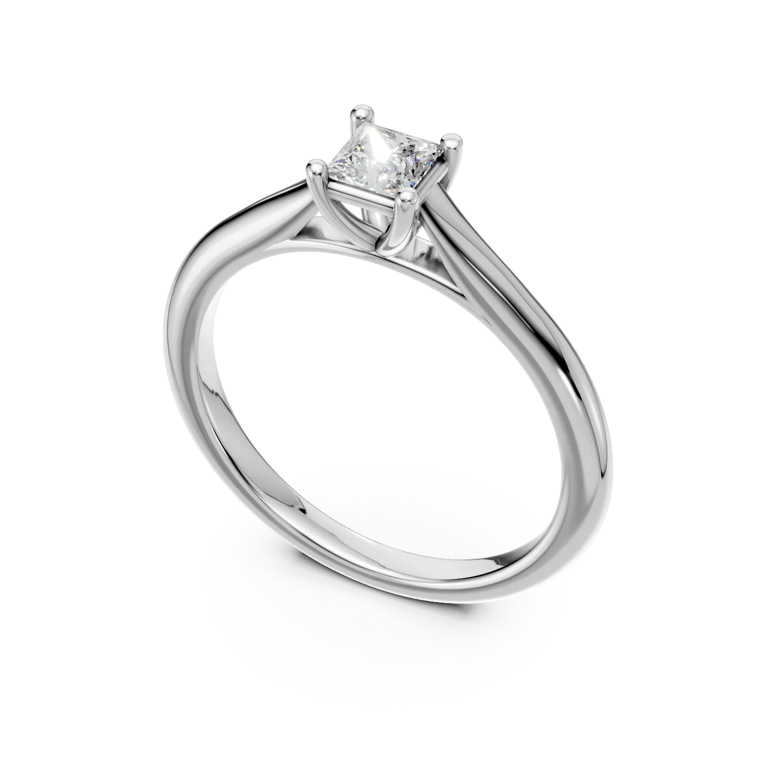Platynowy pierścionek zaręczynowy z brylantem w pasjansie 0.33ct