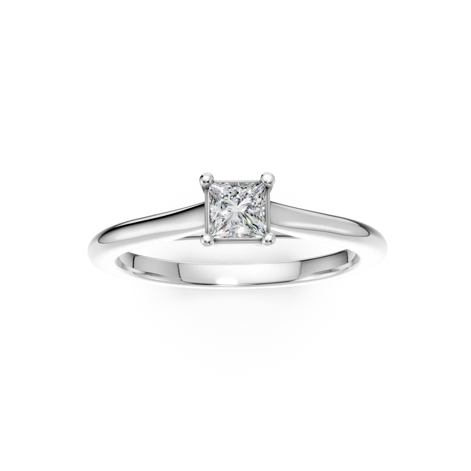 Platynowy pierścionek zaręczynowy z brylantem w pasjansie 0.33ct