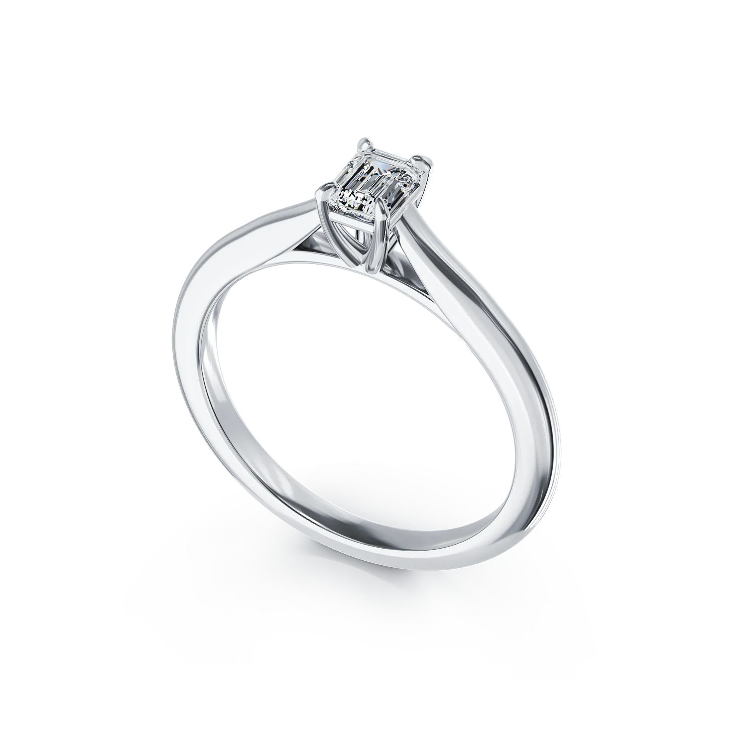 Inel de logodna din platina cu un diamant solitaire de 0.31ct - 1 | YEO