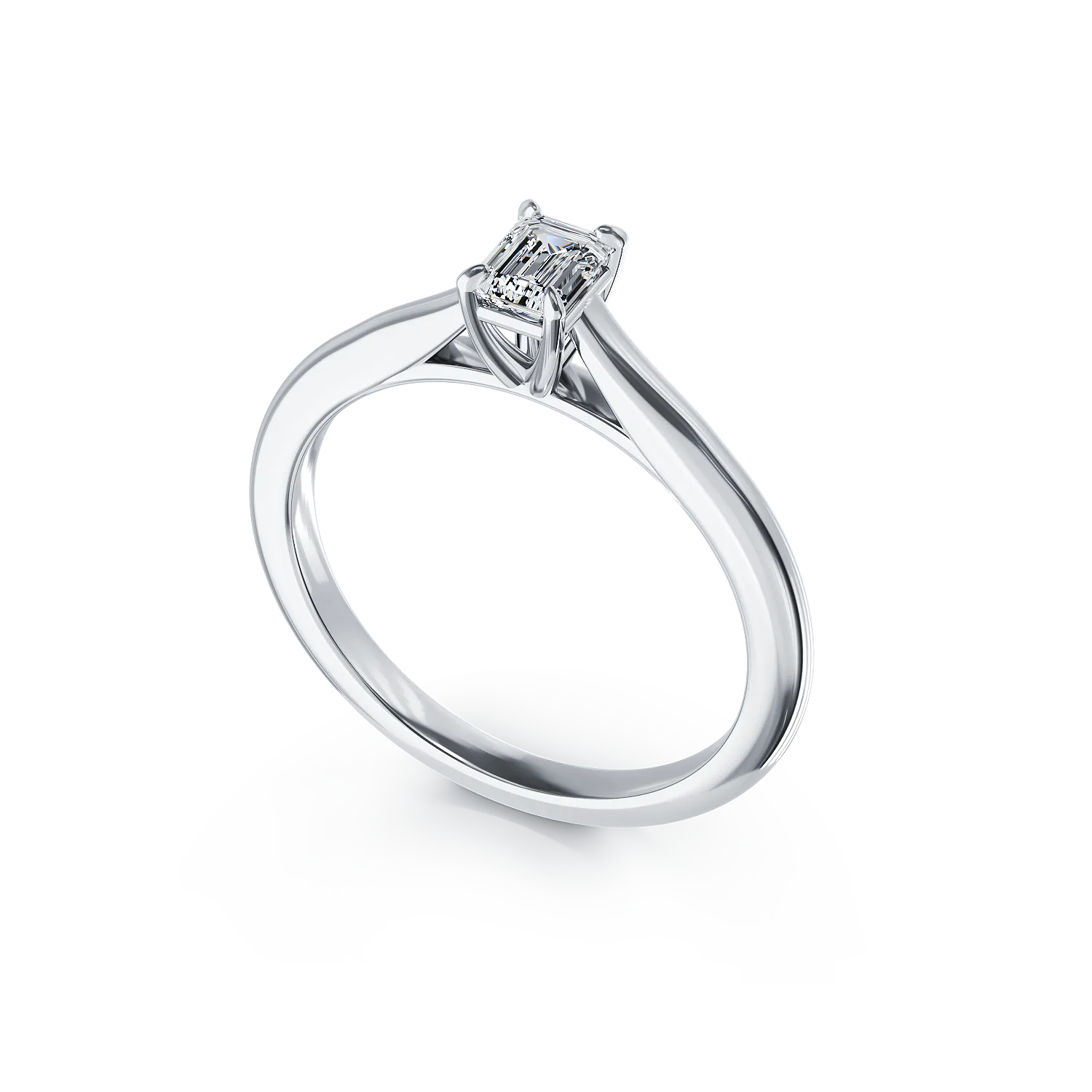 Platina eljegyzési gyűrű 0.31ct szoliter gyémánttal