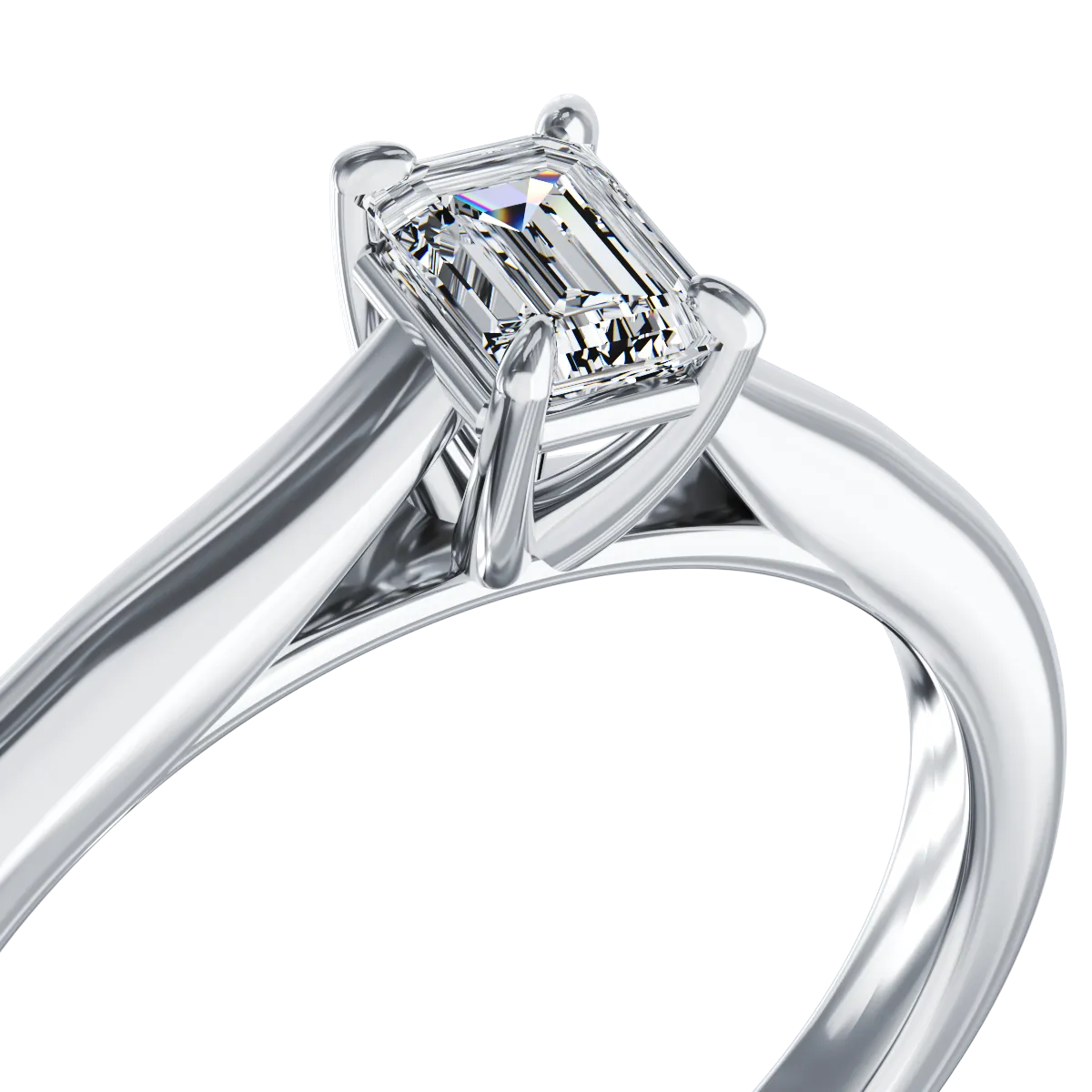 Inel de logodna din platina cu un diamant solitaire de 0.31ct - 3 | YEO