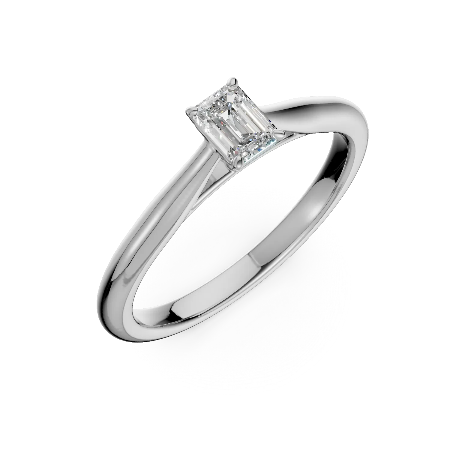 Inel de logodna din platina cu un diamant solitaire de 0.31ct