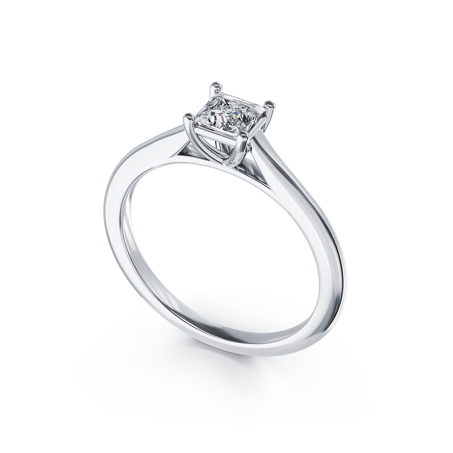 Inel de logodna din platina cu un diamant solitaire de 0.42ct