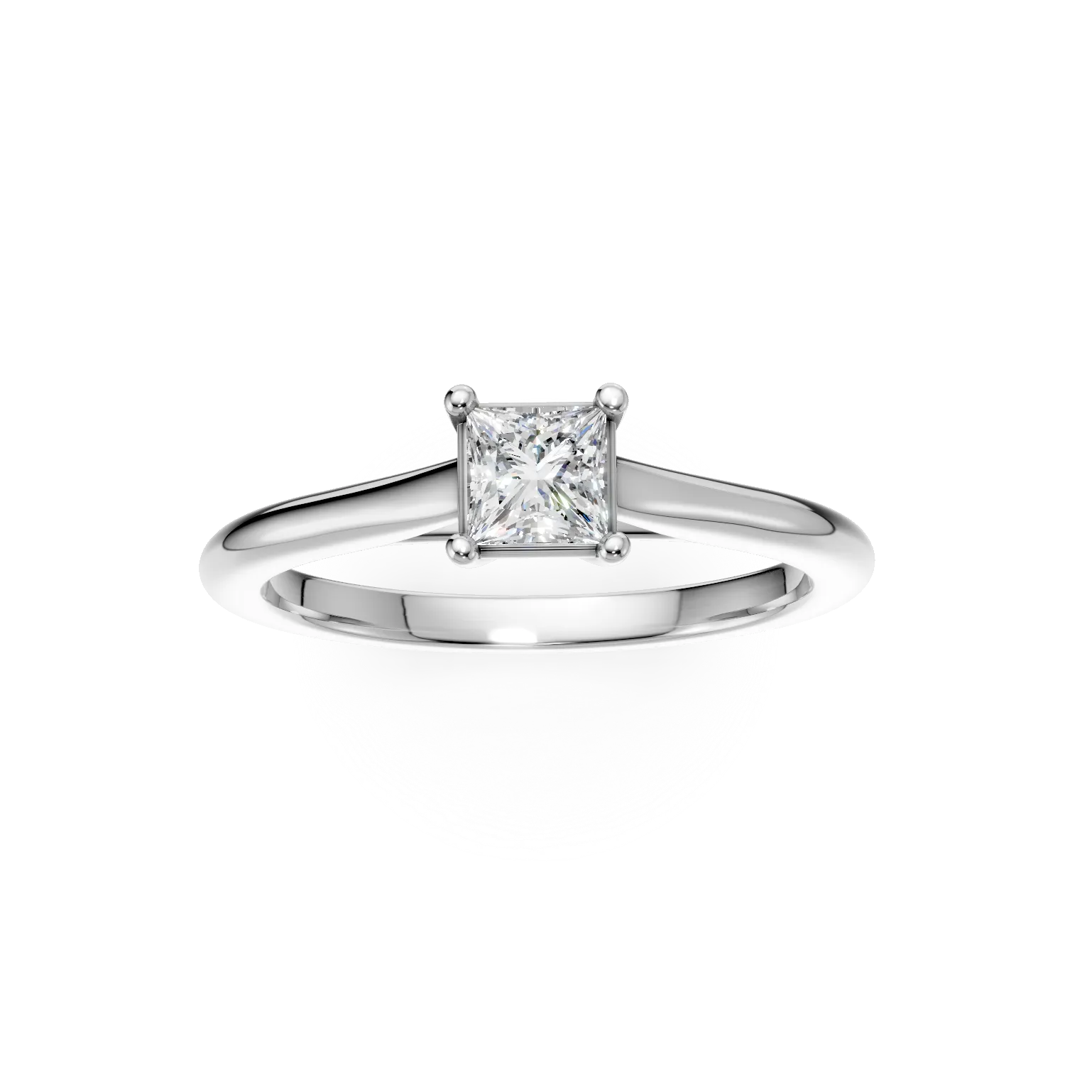 Inel de logodna din platina cu un diamant solitaire de 0.42ct