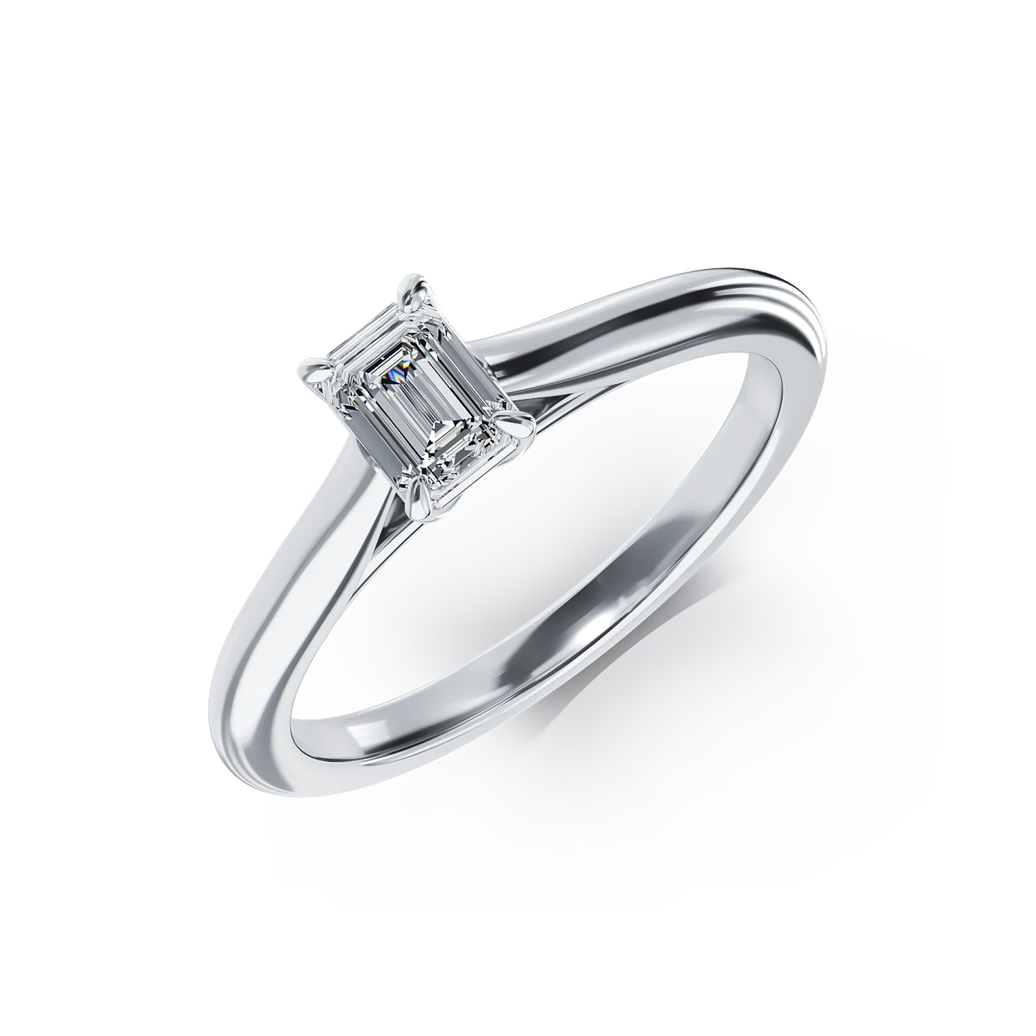 Inel de logodna din platina cu un diamant solitaire de 0.4ct