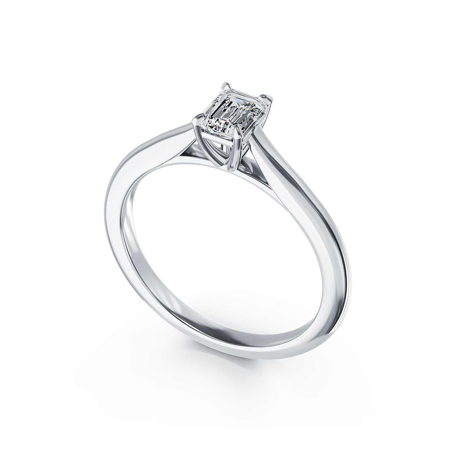 Platina eljegyzési gyűrű 0.41ct szoliter gyémánttal