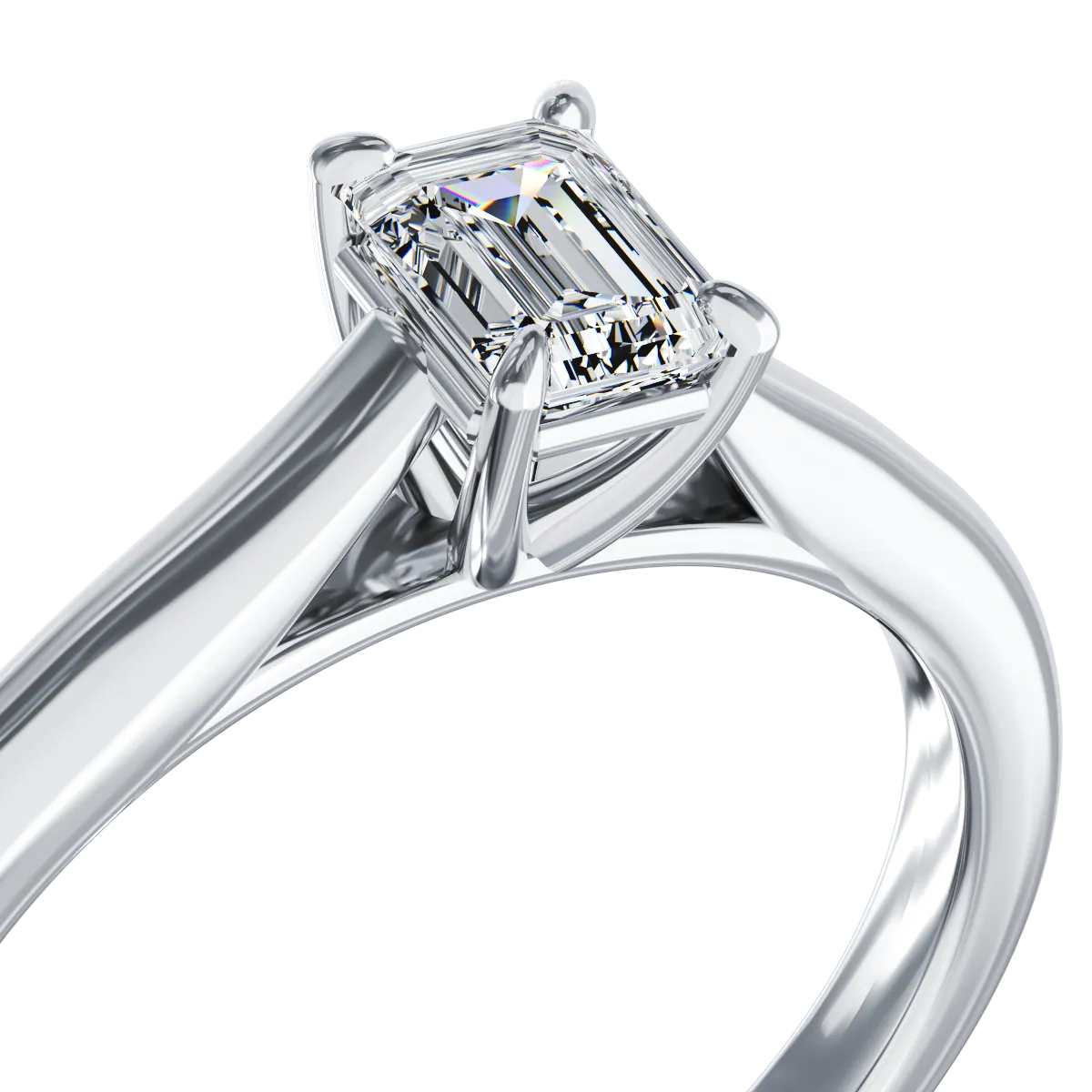 Platinum engagement ring with a 0.41ct solitaire diamond