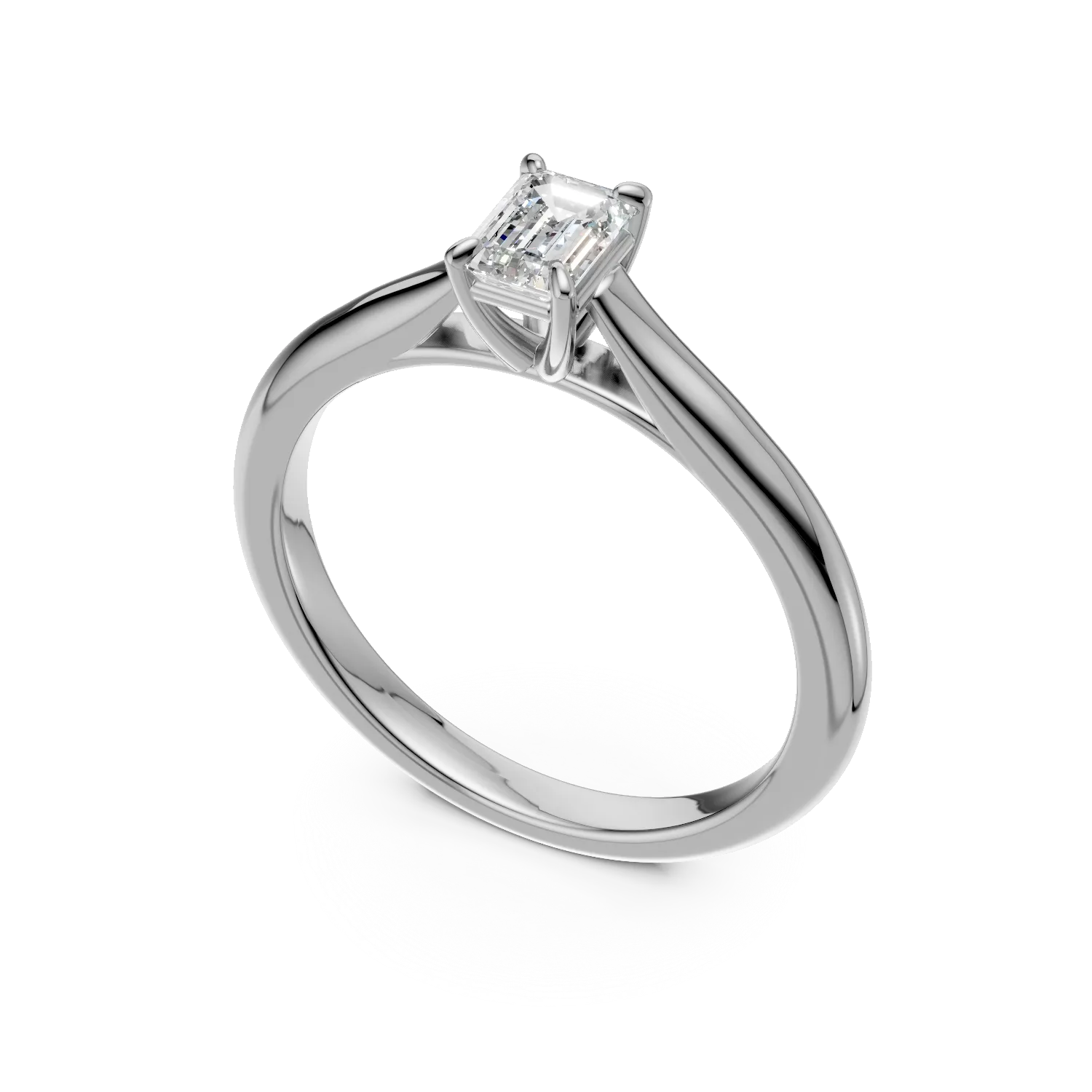 Platinum engagement ring with a 0.42ct solitaire diamond