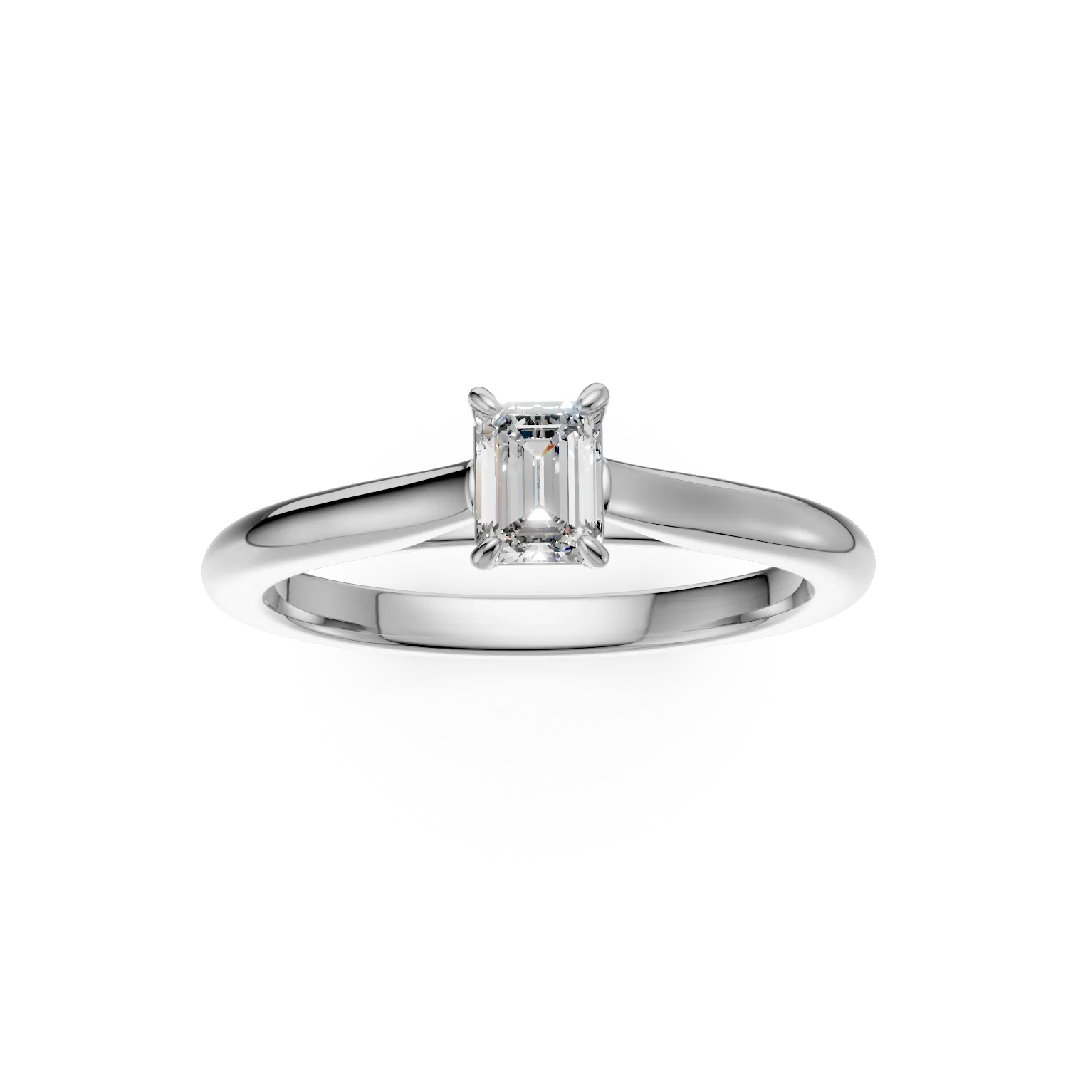 Platinum engagement ring with a 0.42ct solitaire diamond