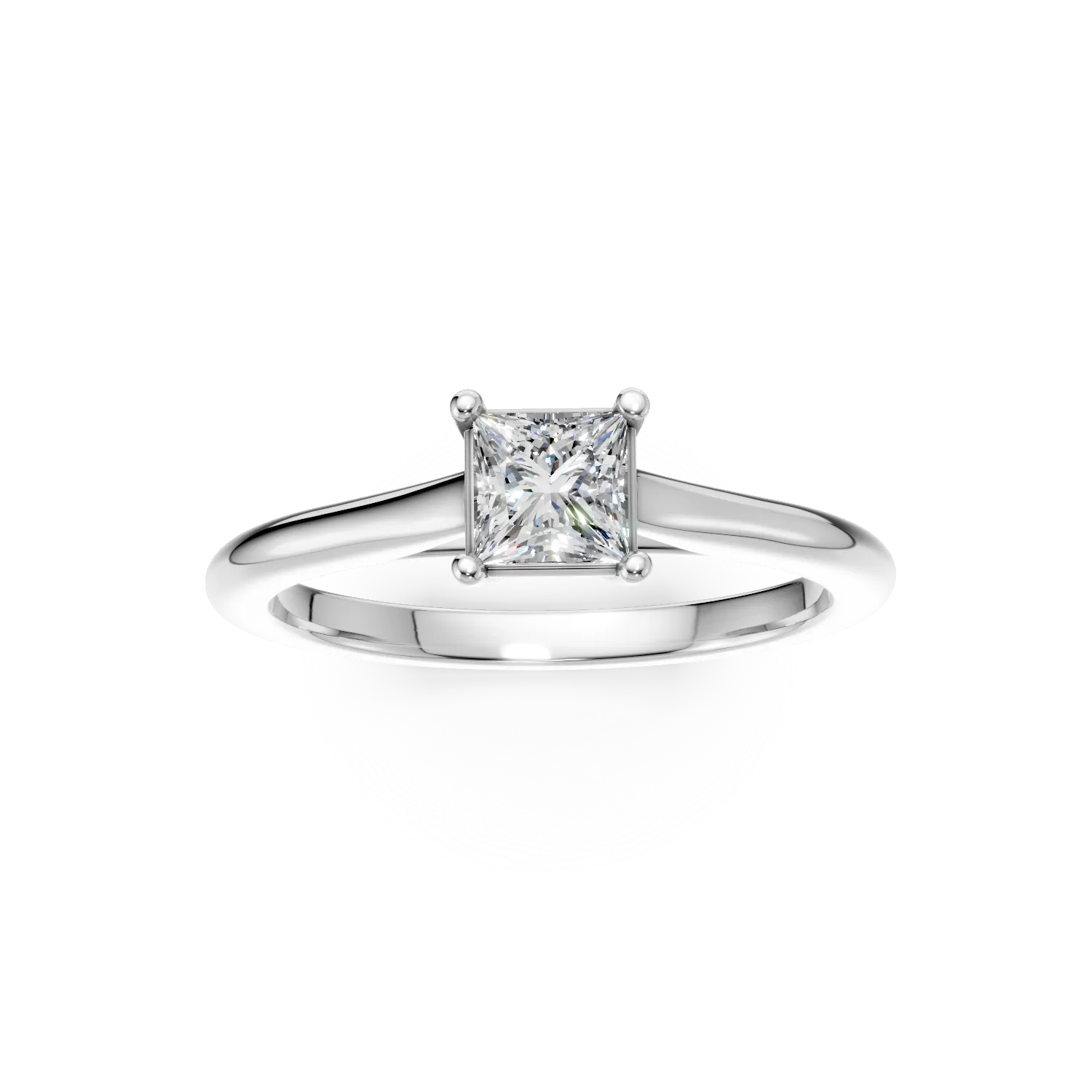 Inel de logodna din platina cu un diamant solitaire de 0.52ct