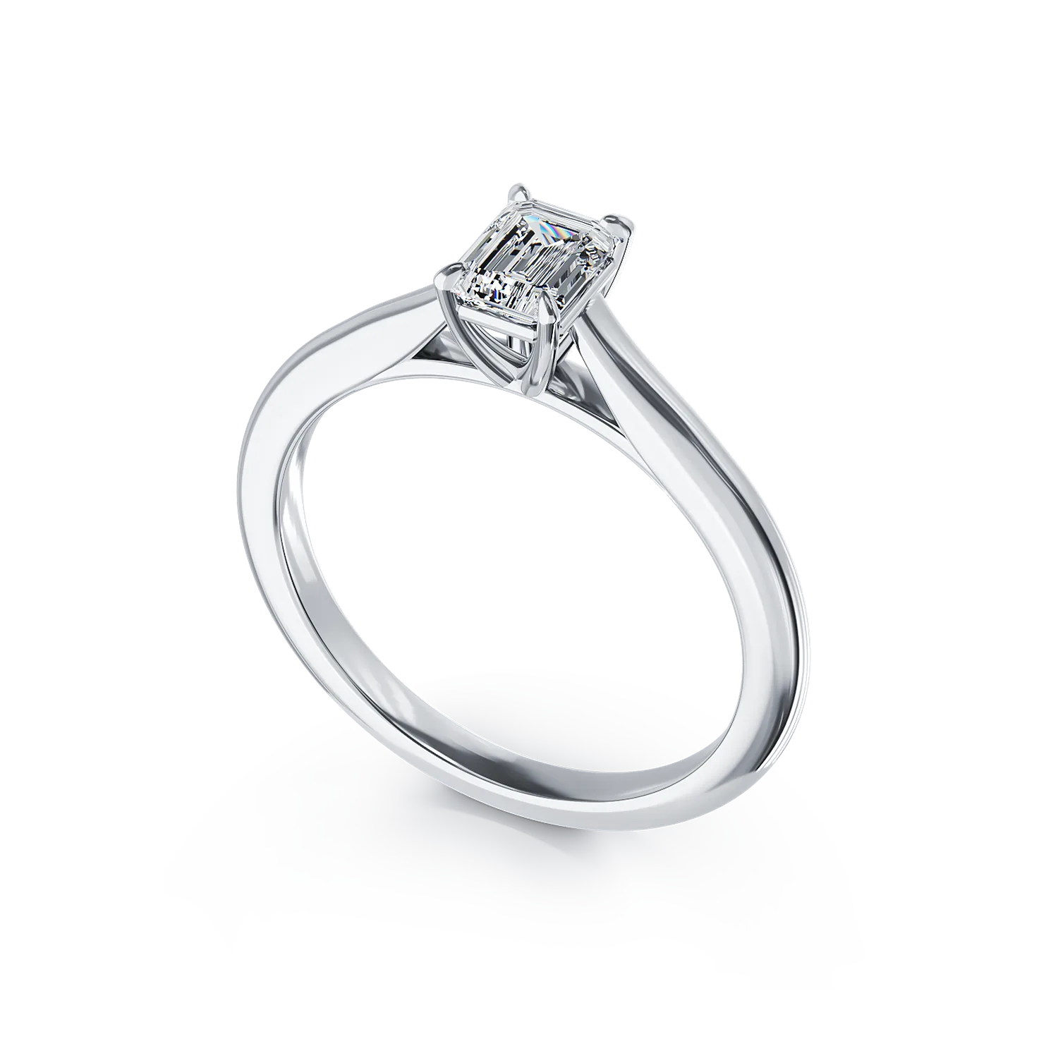 Platina eljegyzési gyűrű 0.5ct szoliter gyémánttal