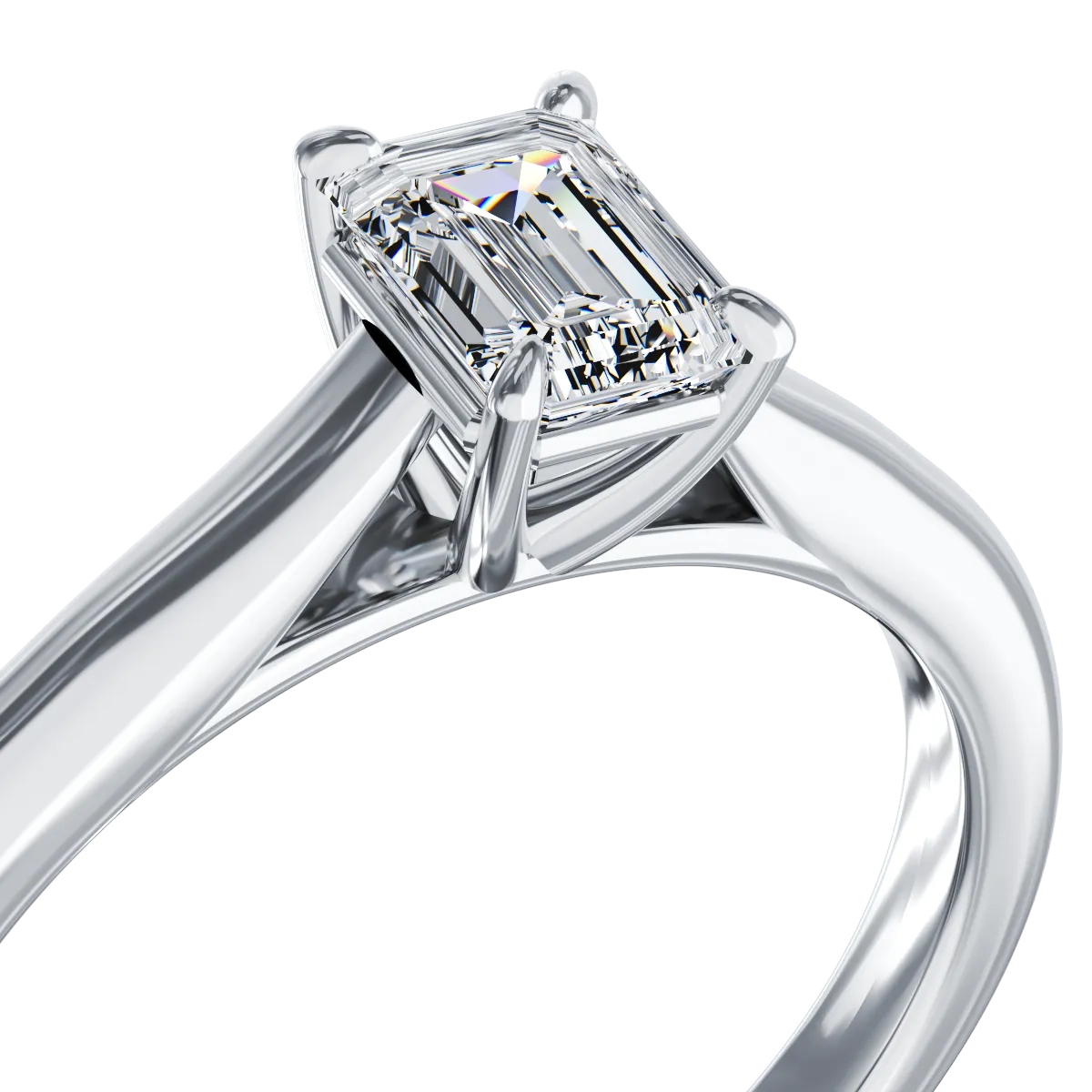 Platinum engagement ring with a 0.5ct solitaire diamond