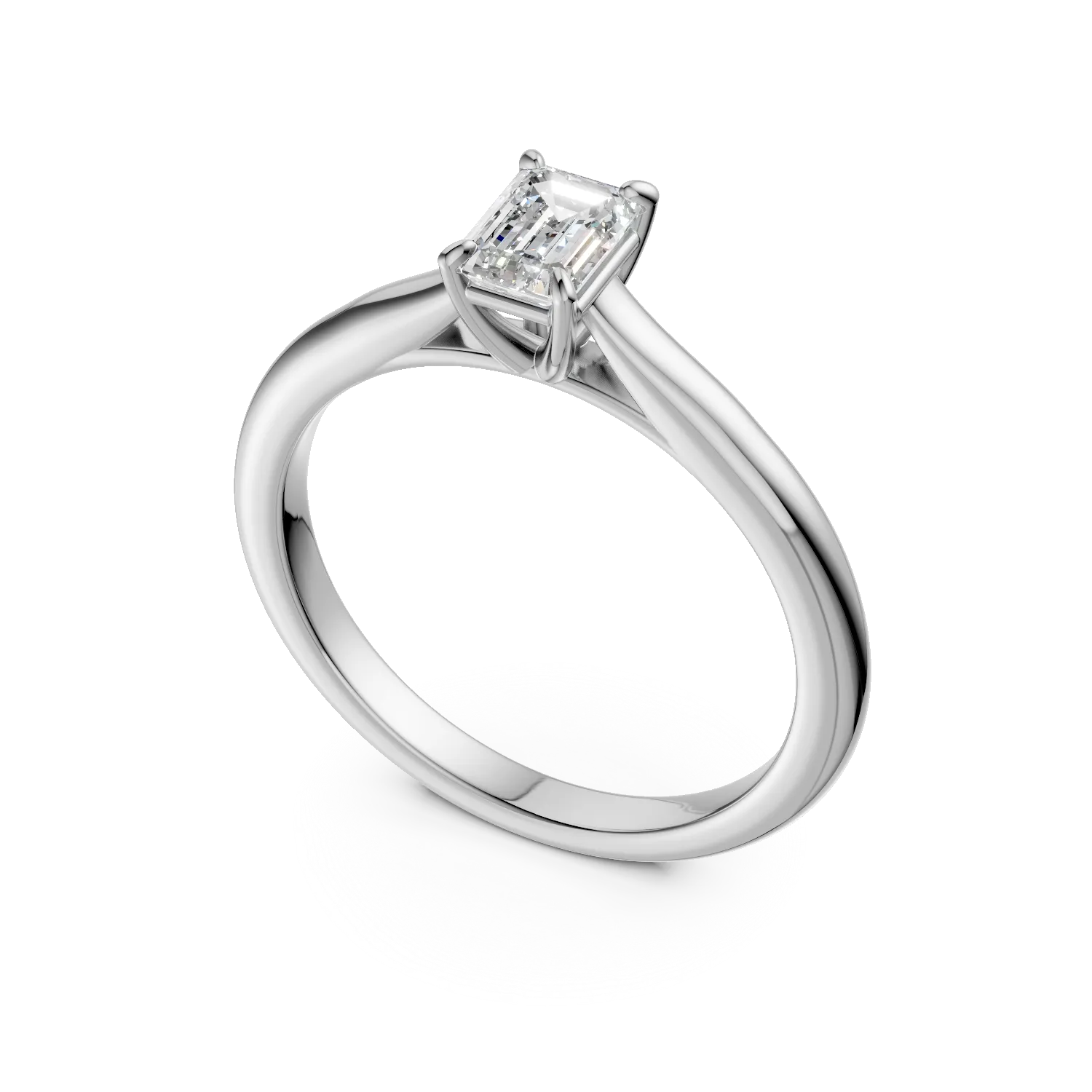 Inel de logodna din platina cu un diamant solitaire de 0.53ct