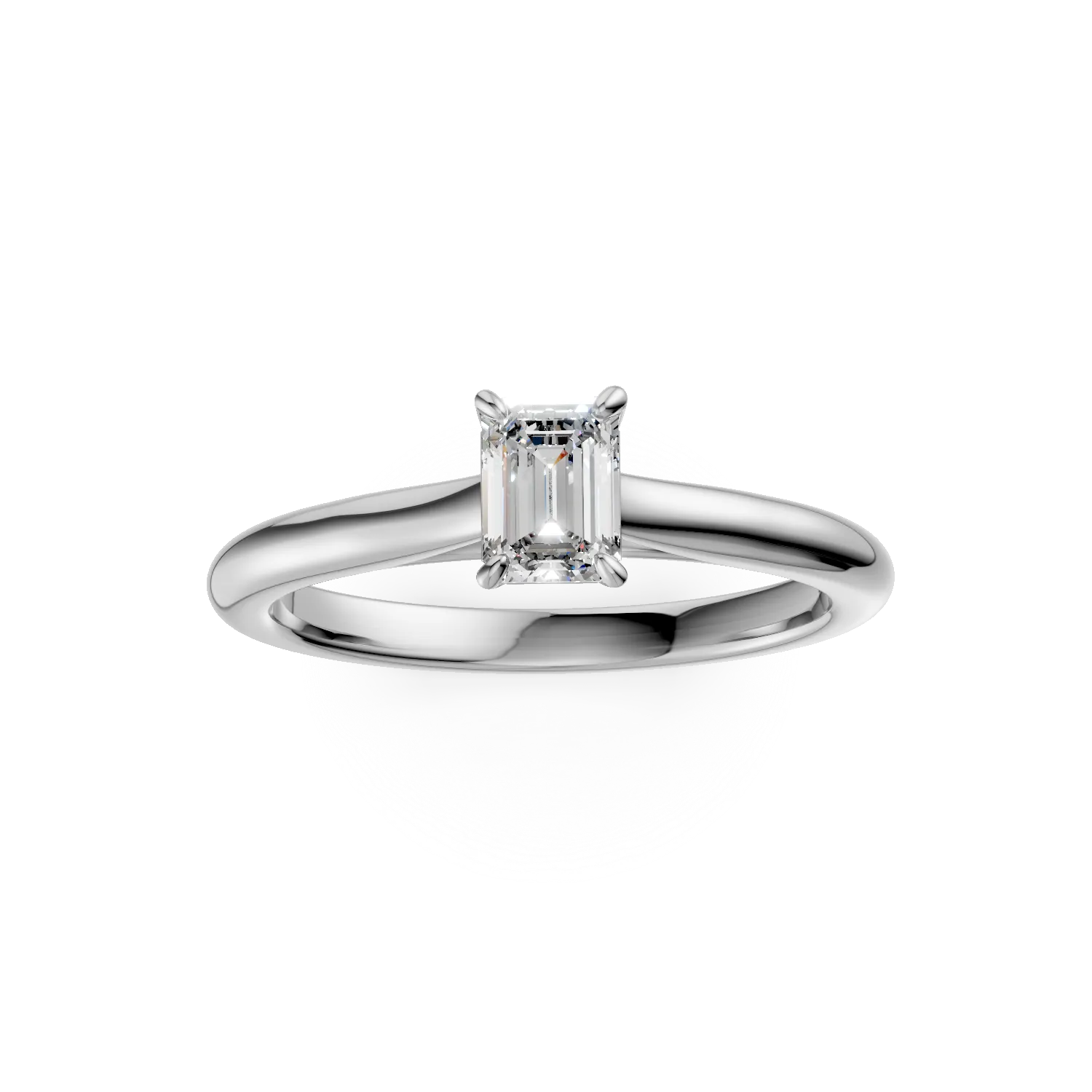Inel de logodna din platina cu un diamant solitaire de 0.53ct