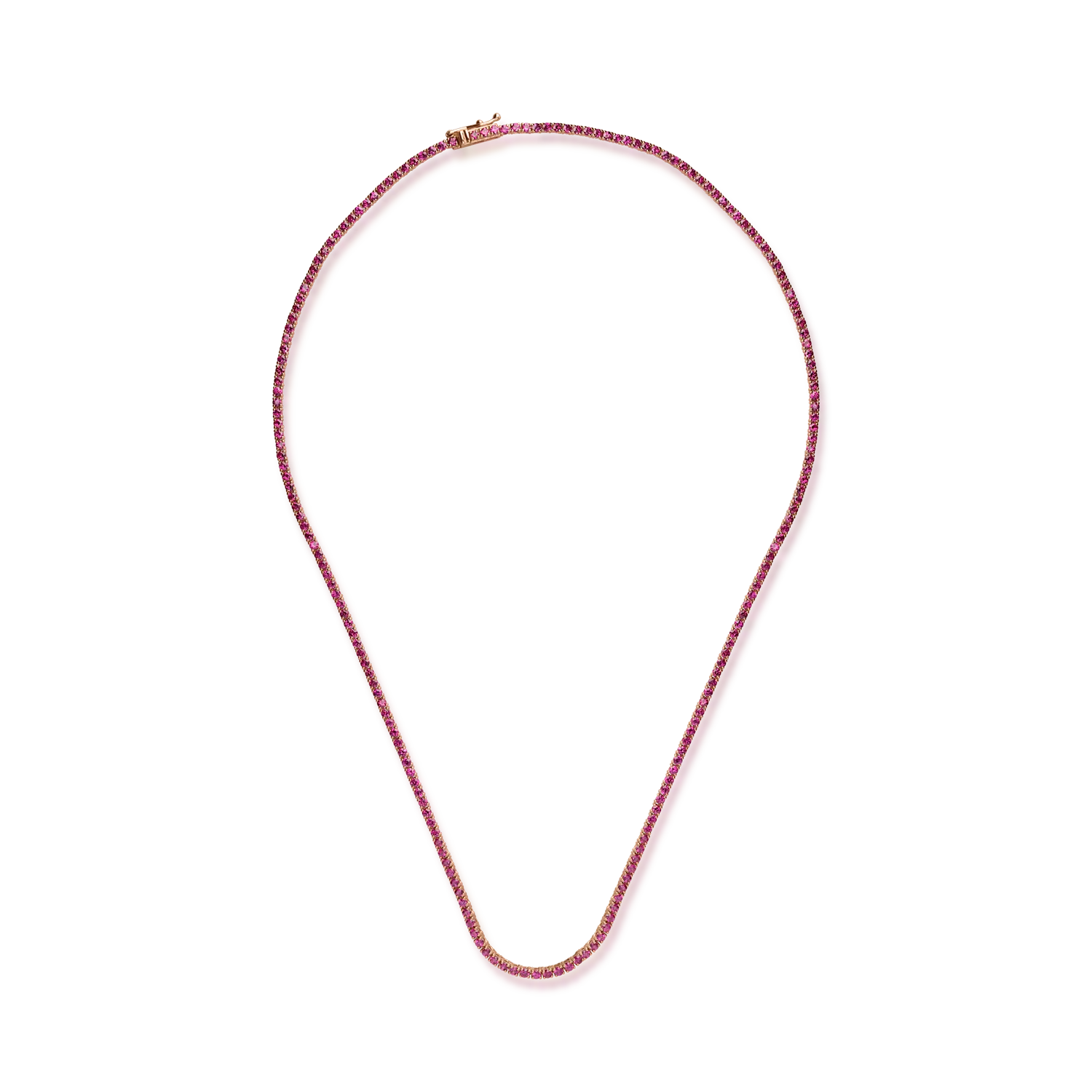 Colier tennis din aur roz cu rubine de 5.48ct-122915