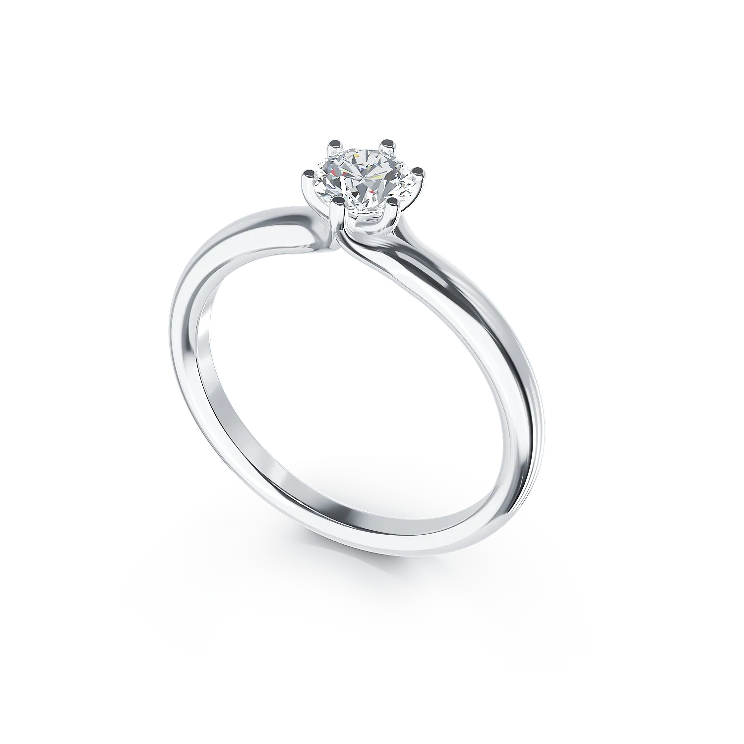 Platinum engagement ring with a 0.4ct solitaire diamond