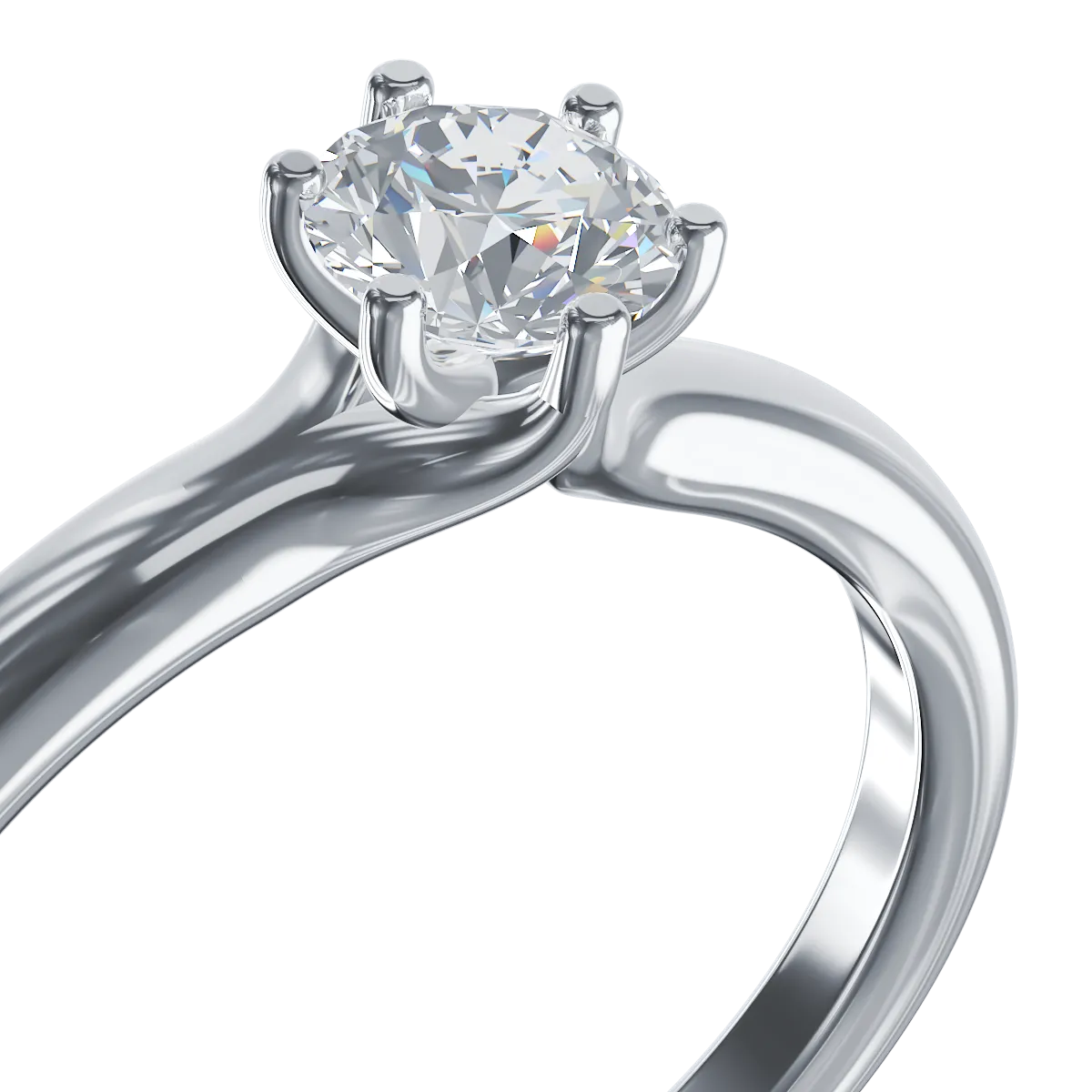 Platinum engagement ring with a 0.4ct solitaire diamond