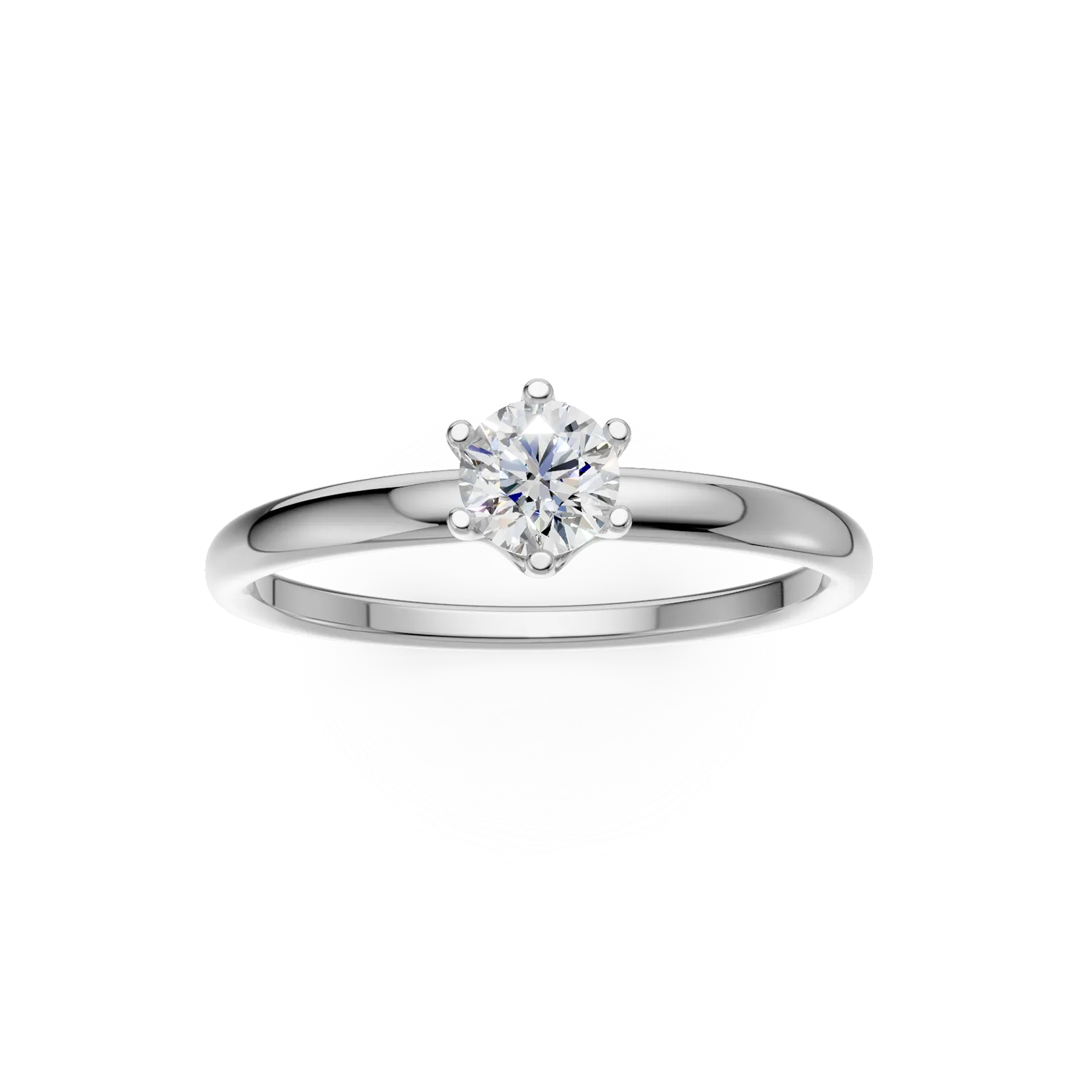 Inel de logodna din platina cu un diamant solitaire de 0.4ct