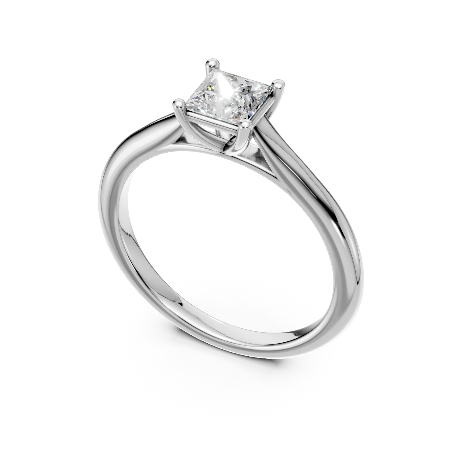 Platinum engagement ring with a 0.6ct solitaire diamond