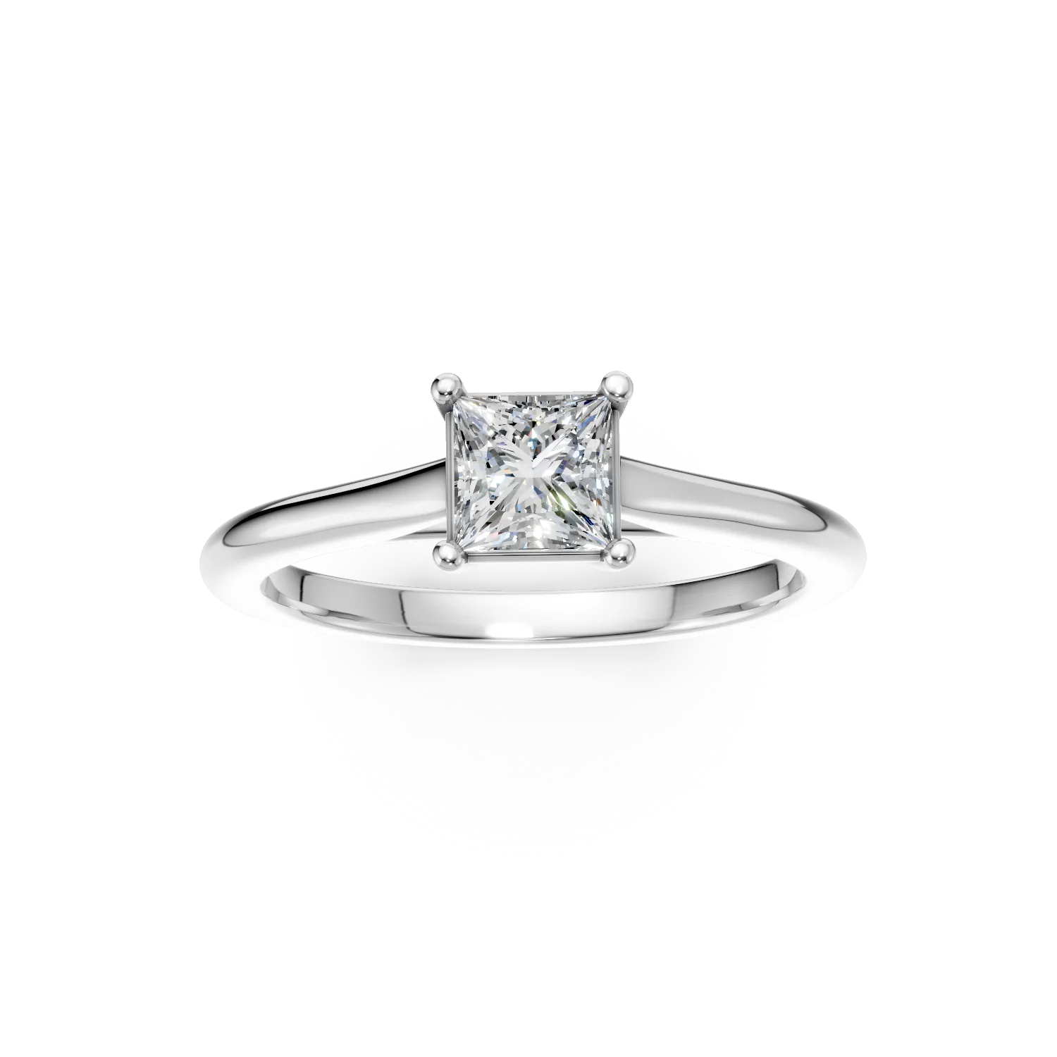Platinum engagement ring with a 0.6ct solitaire diamond