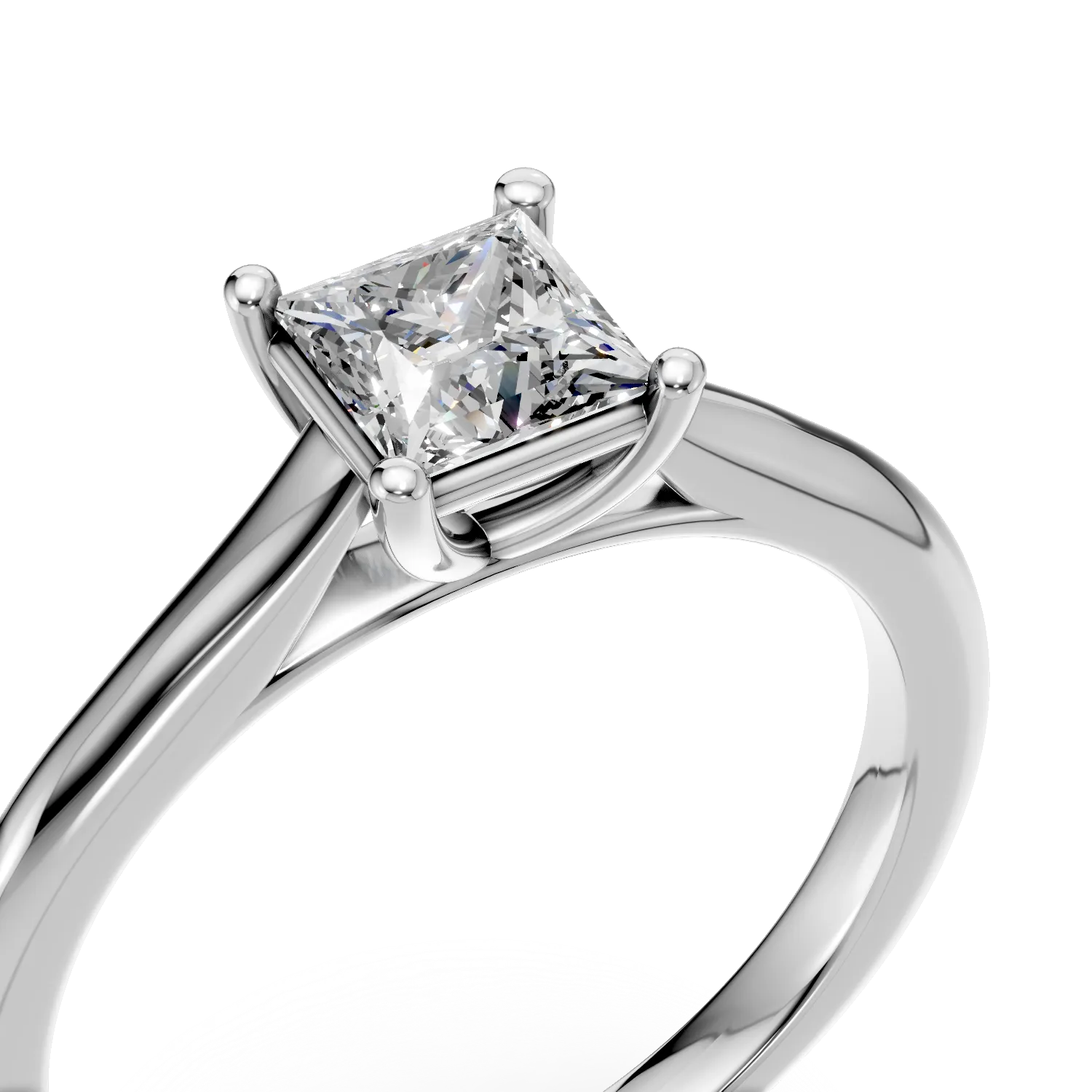 Platinum engagement ring with a 0.6ct solitaire diamond