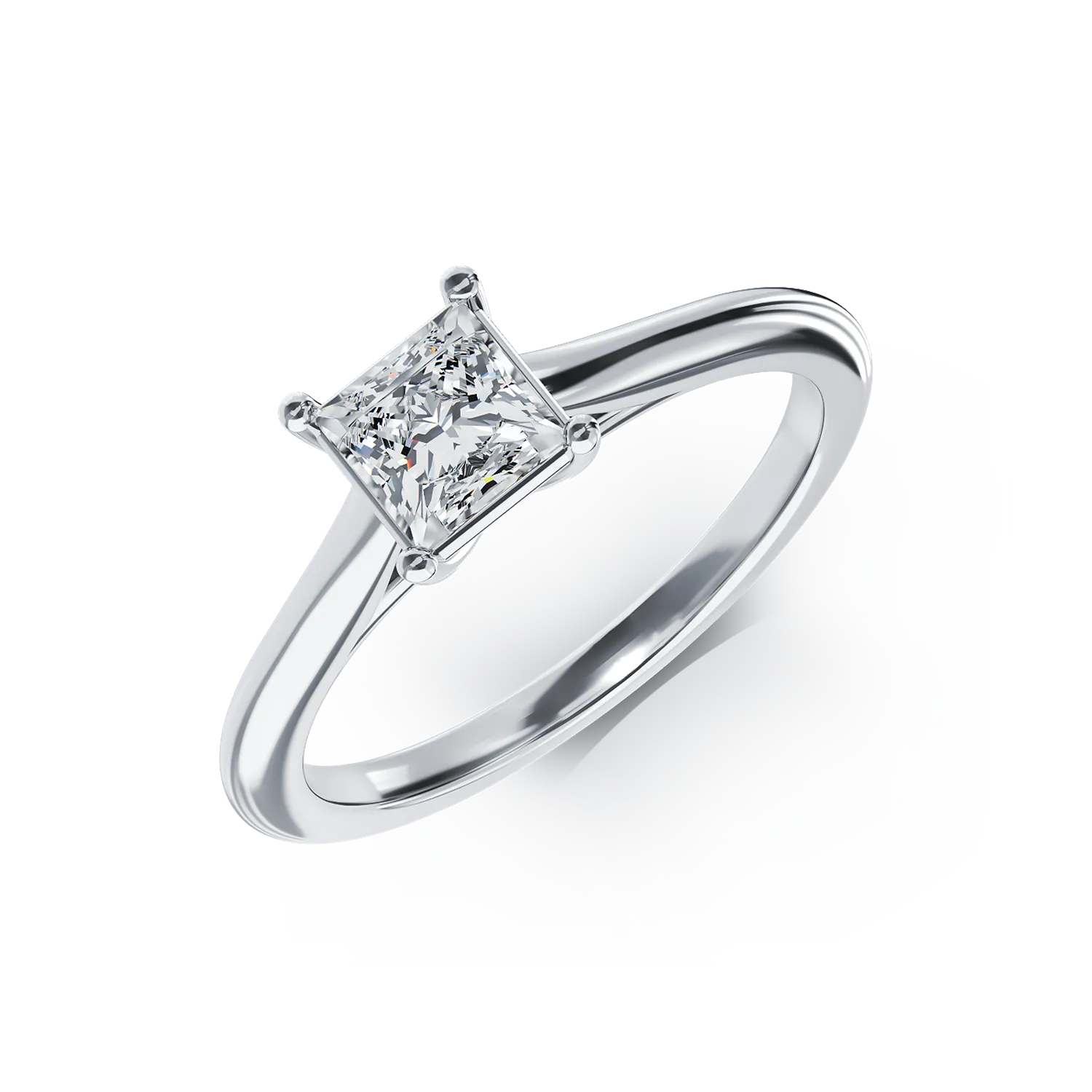 Inel de logodna din platina cu un diamant solitaire de 0.62ct