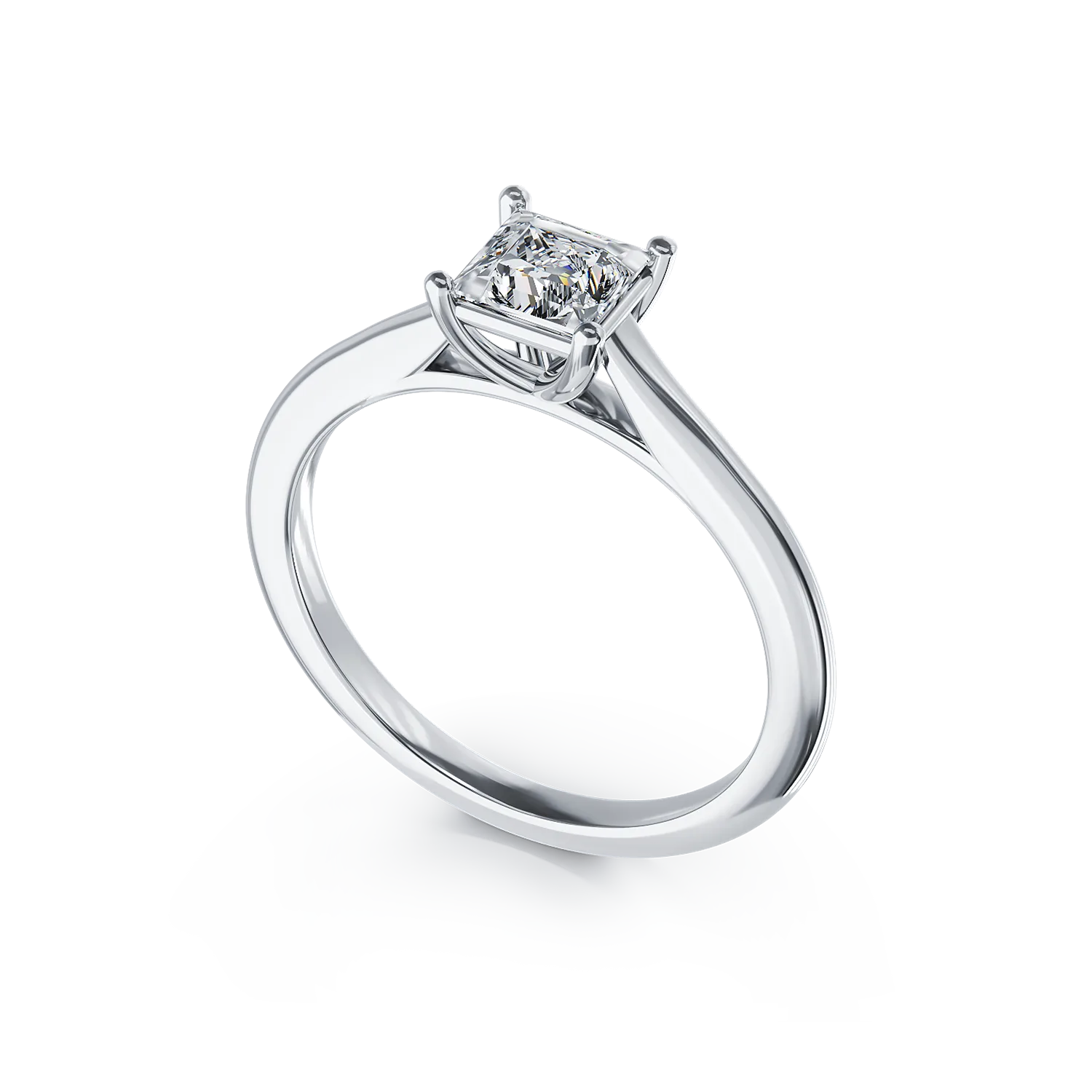 Platina eljegyzési gyűrű 0.62ct szoliter gyémánttal