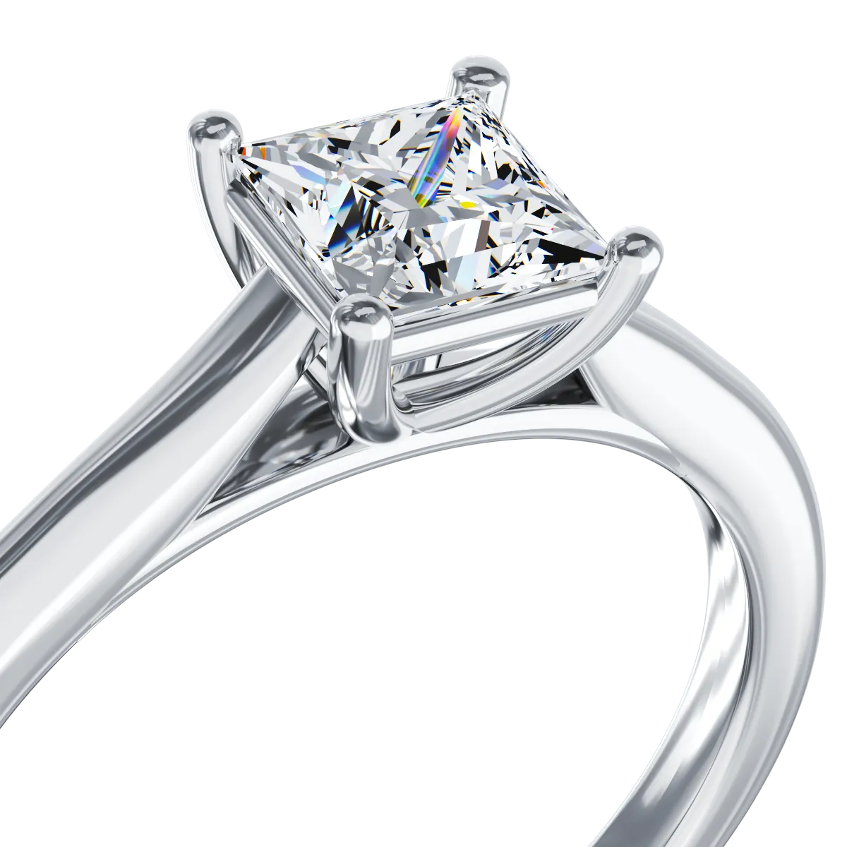 Platinum engagement ring with a 0.62ct solitaire diamond