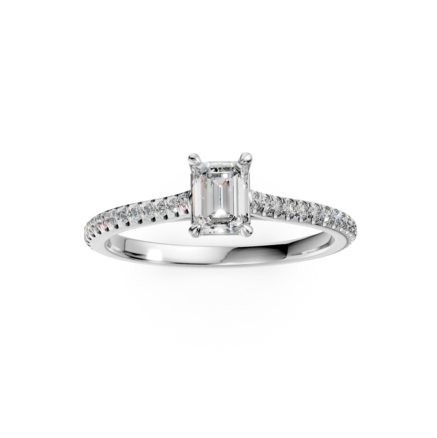 Inel de logodna din platina cu diamant de 0.6ct si diamante de 0.19ct