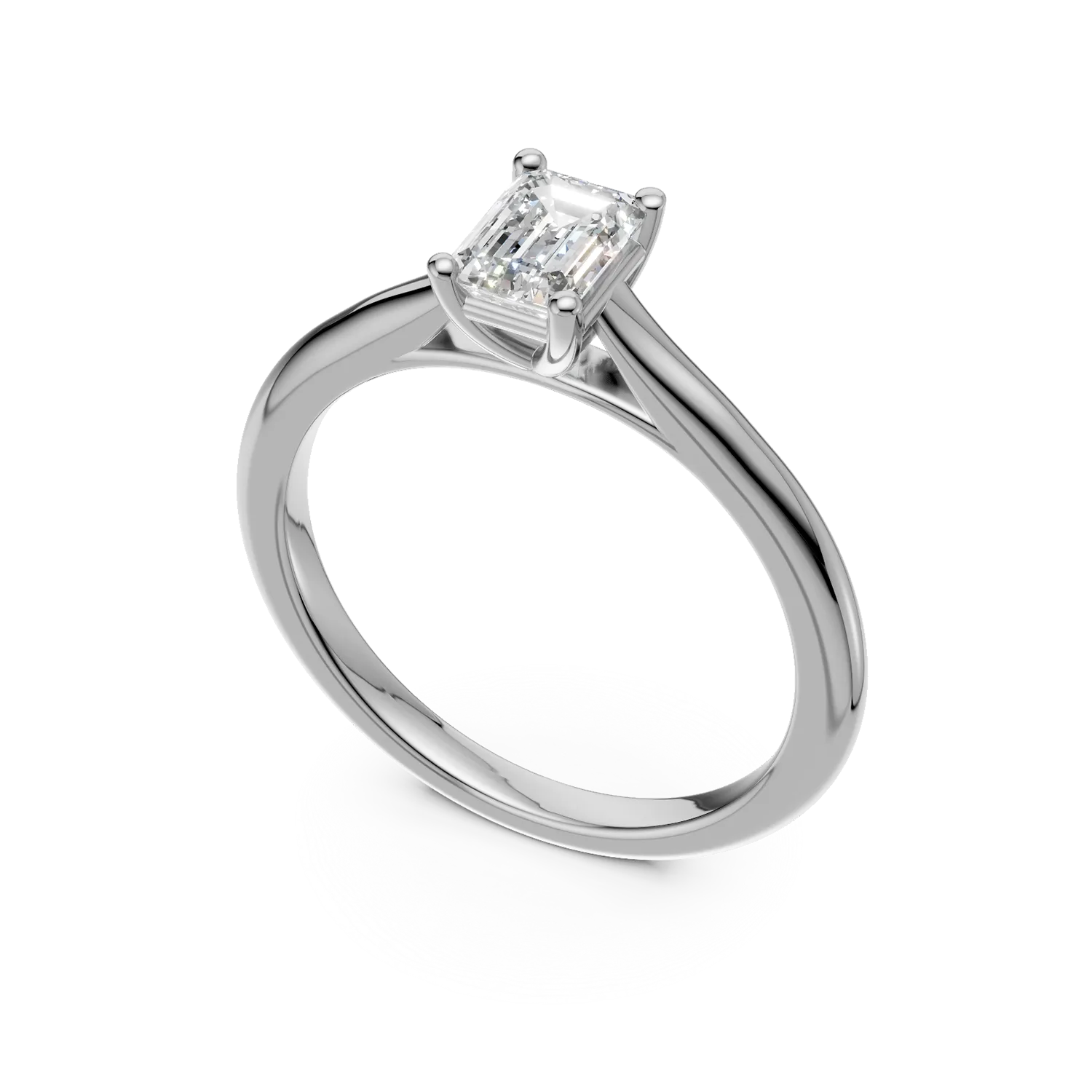 Inel de logodna din platina cu un diamant solitaire de 0.6ct