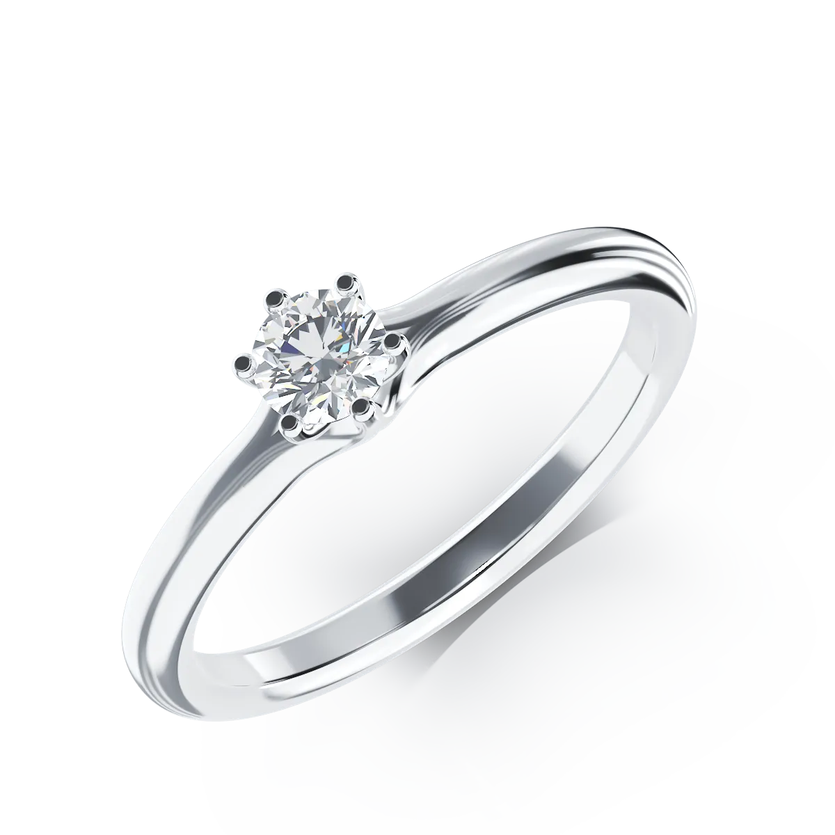 Platynowy pierścionek zaręczynowy z brylantem o masie 0,205ct